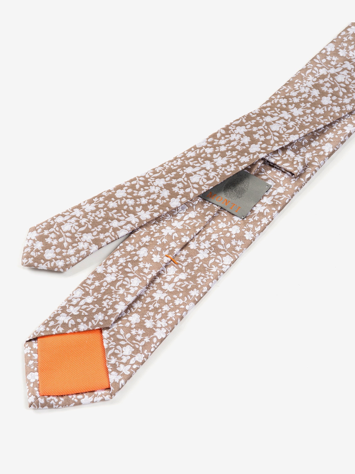 MONTI Krawatte, (1 St.), aus reiner Seide, mit Blumenmuster, 6,5 cm breit