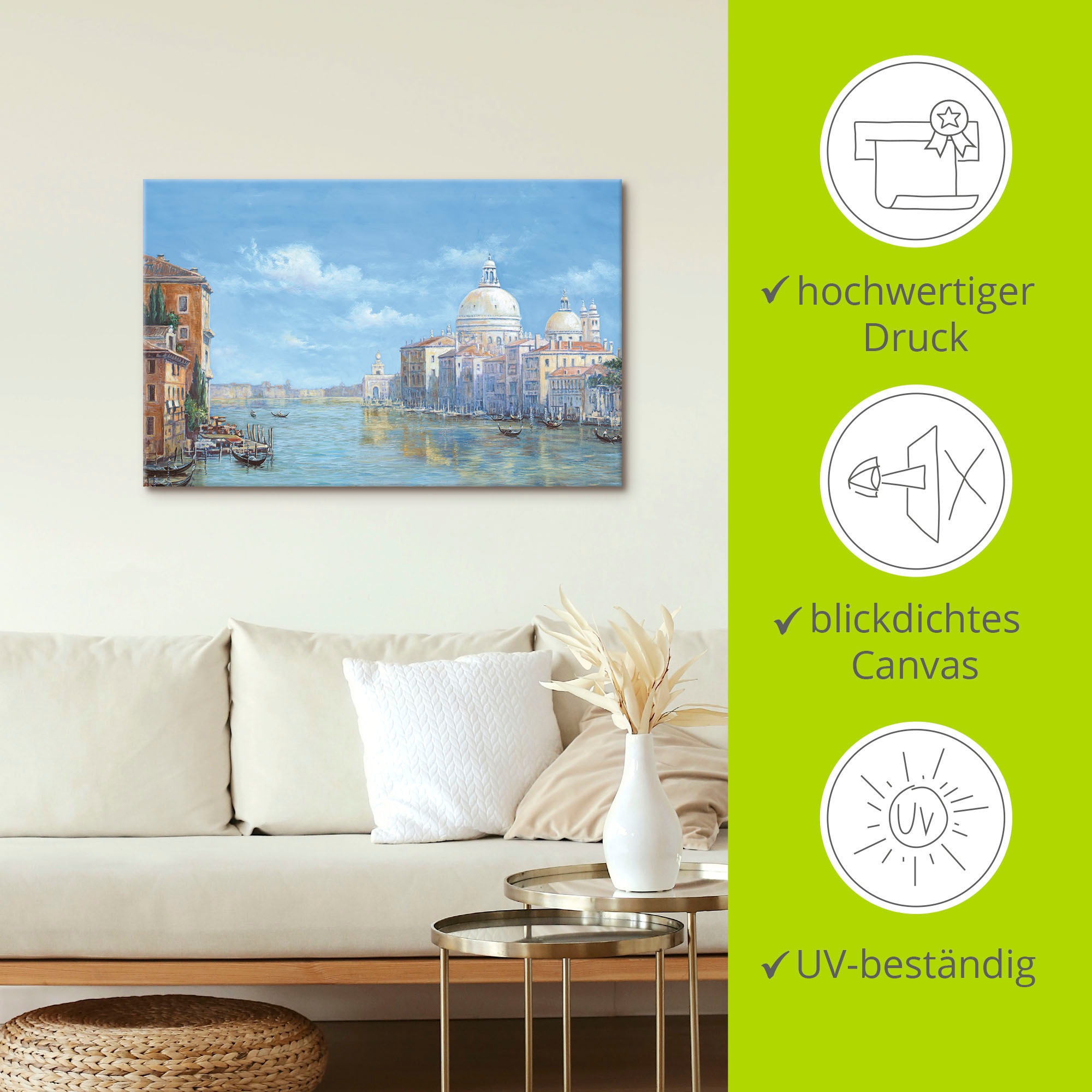 Artland Wandbild »Venedig«, Europa, (1 St.), als Leinwandbild, Poster, Wandaufkleber in verschied. Größen
