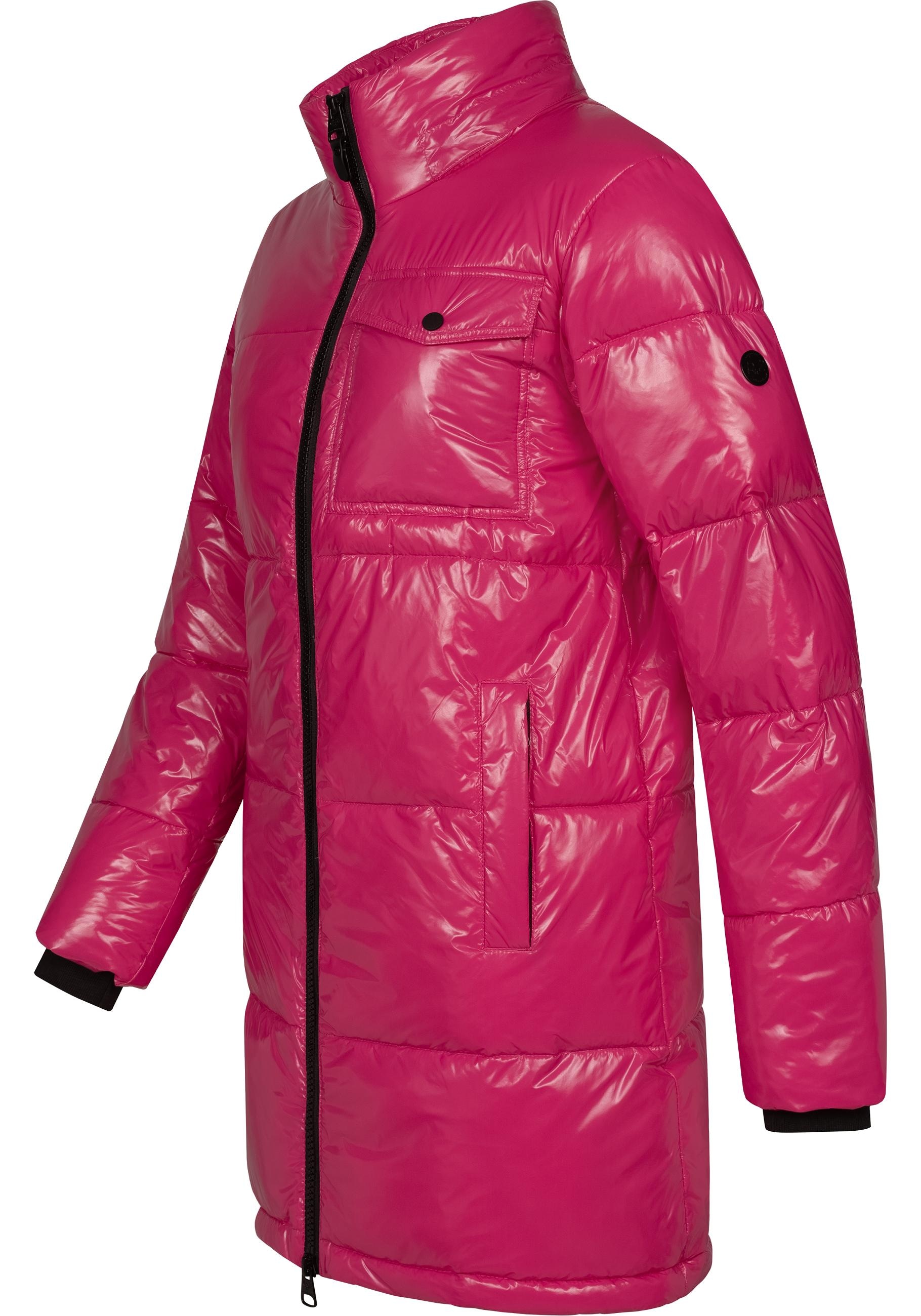 Ragwear Wintermantel »Roobie Long«, super stylischer, gänzender Damen Steppmantel