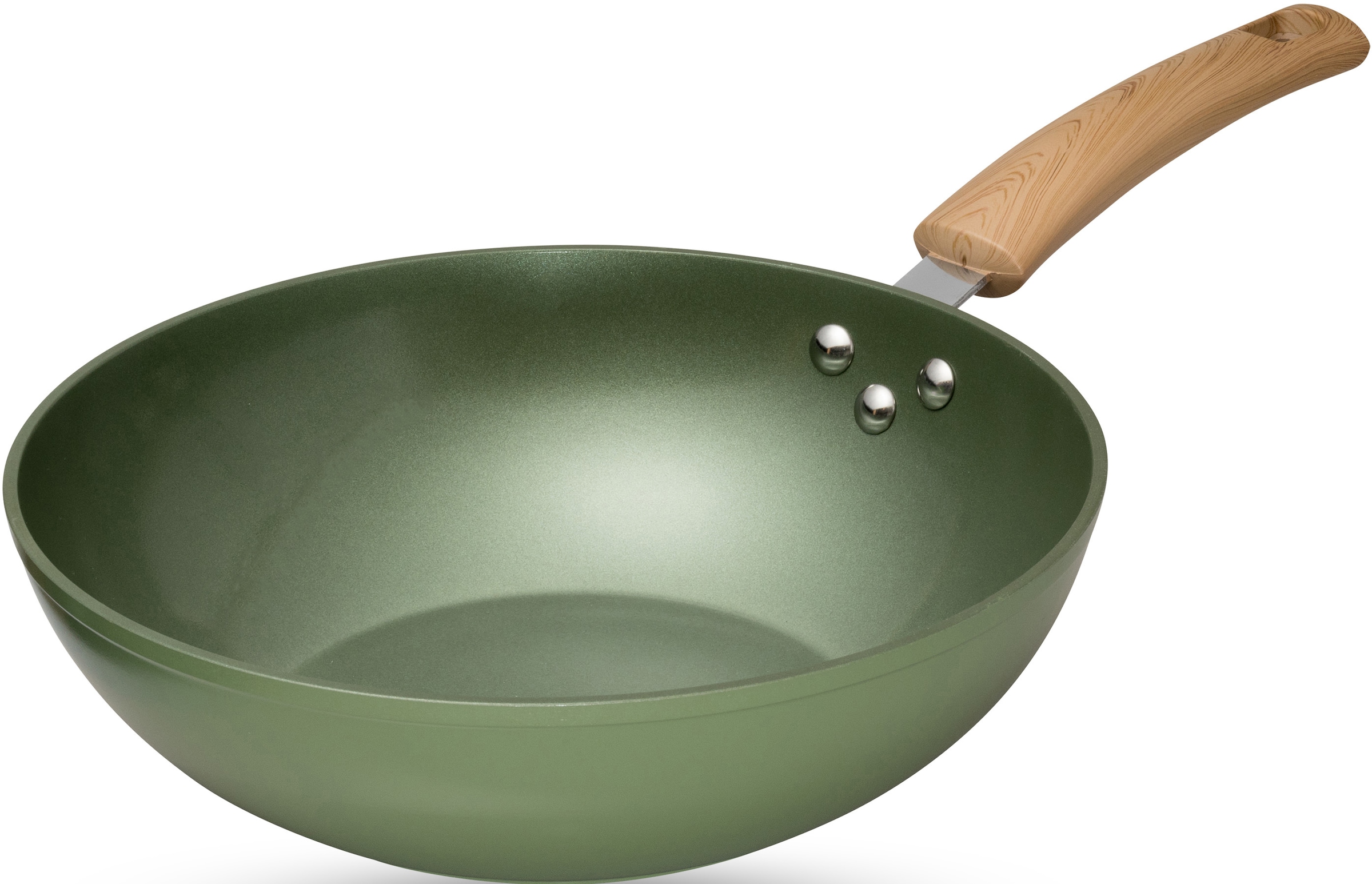 JUST VEGAN Wok "CeraVegan" Aluminium 1 Stk. tlg. Pflanzliche Keramikbeschic günstig online kaufen