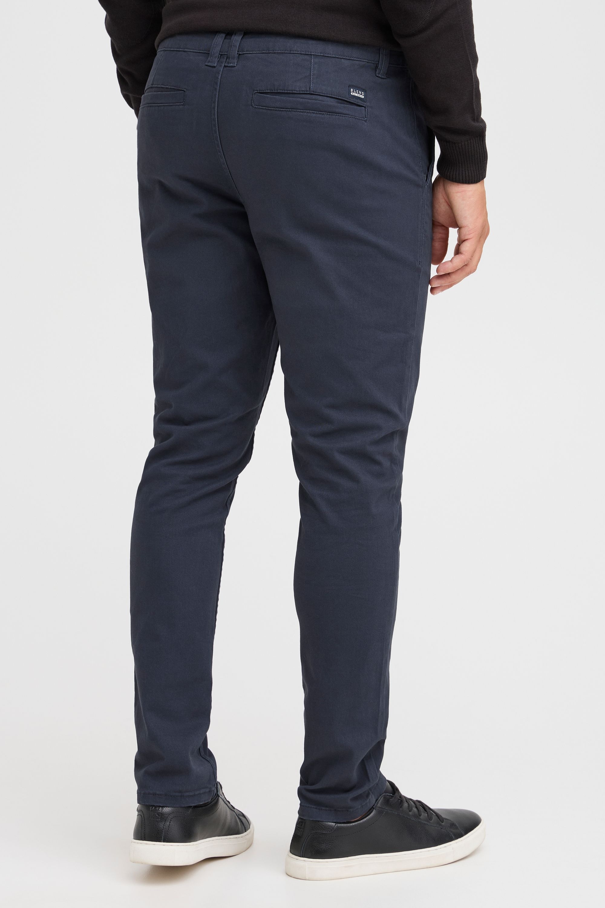 Chinohose BLEND "BHPerrini", Herren, Gr. 33, Länge 30, navy, Web, 98% Baumwolle, 2% Elasthan, unifarben, slim fit lang, Hosen Chinohose, Stoffhose mit Slim-Fit-Passform und regulärer Bundhöhe 6