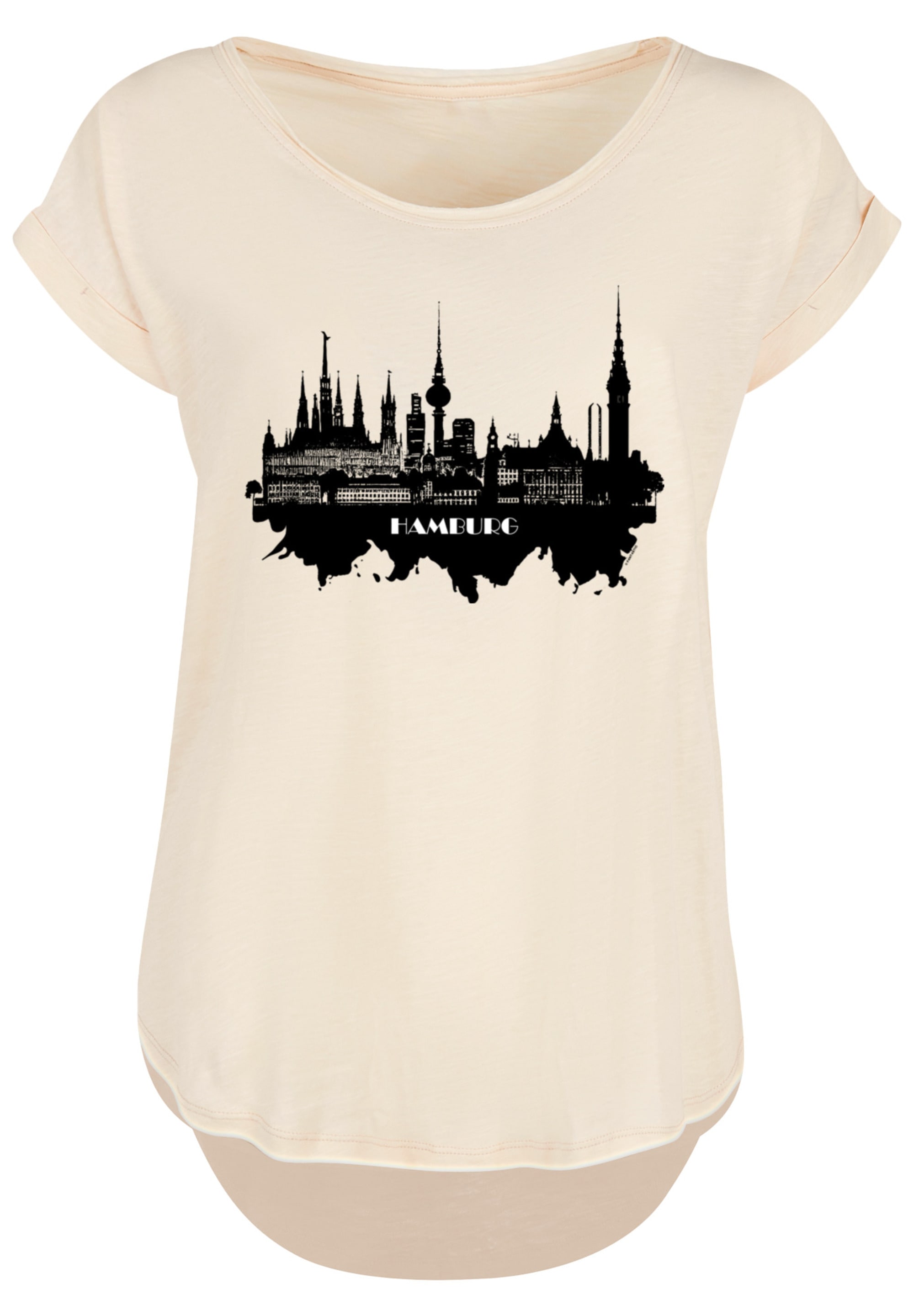 F4NT4STIC T-Shirt »Cities Collection - Hamburg skyline«, Print