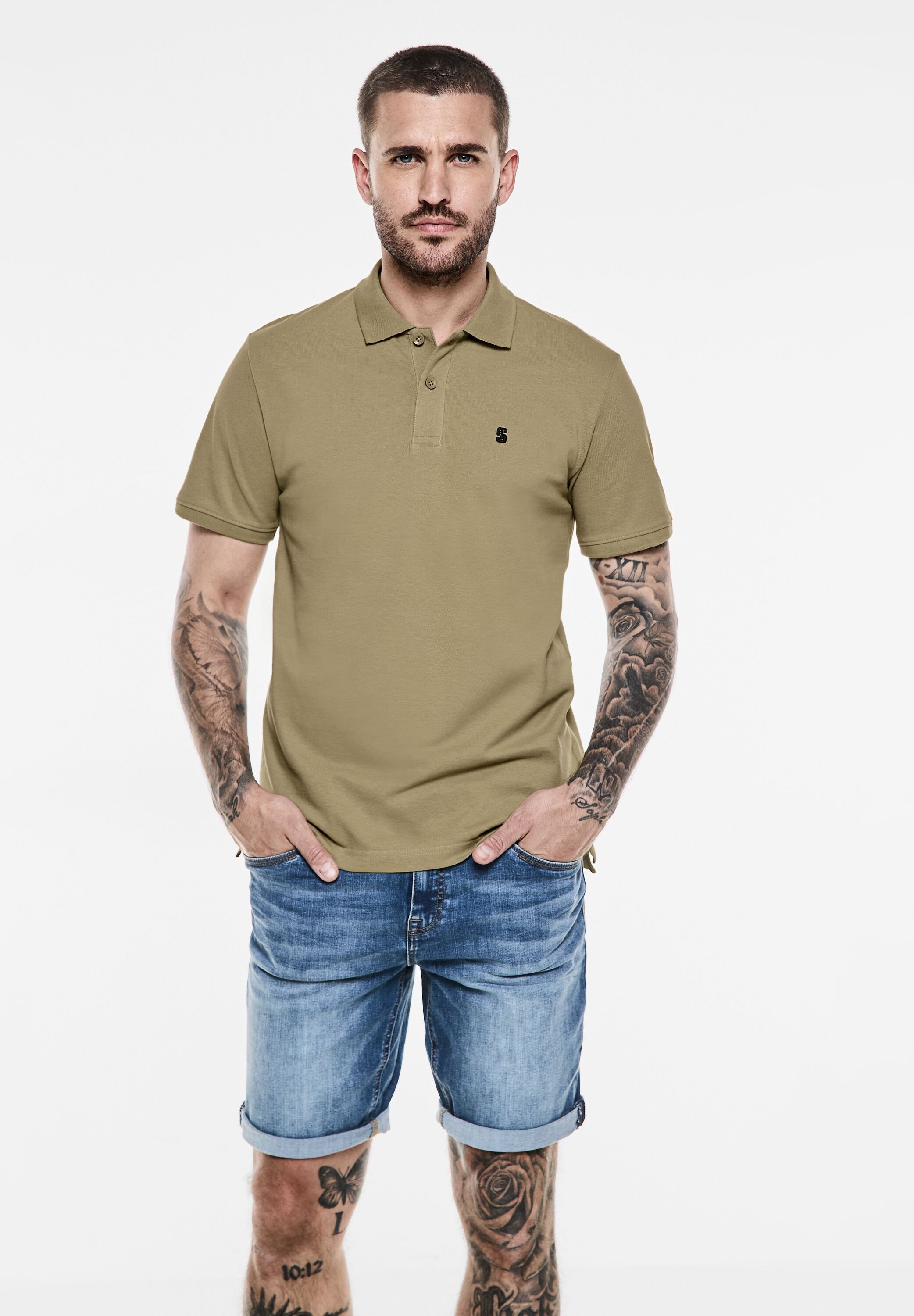 STREET ONE MEN Poloshirt, in Unifarbe