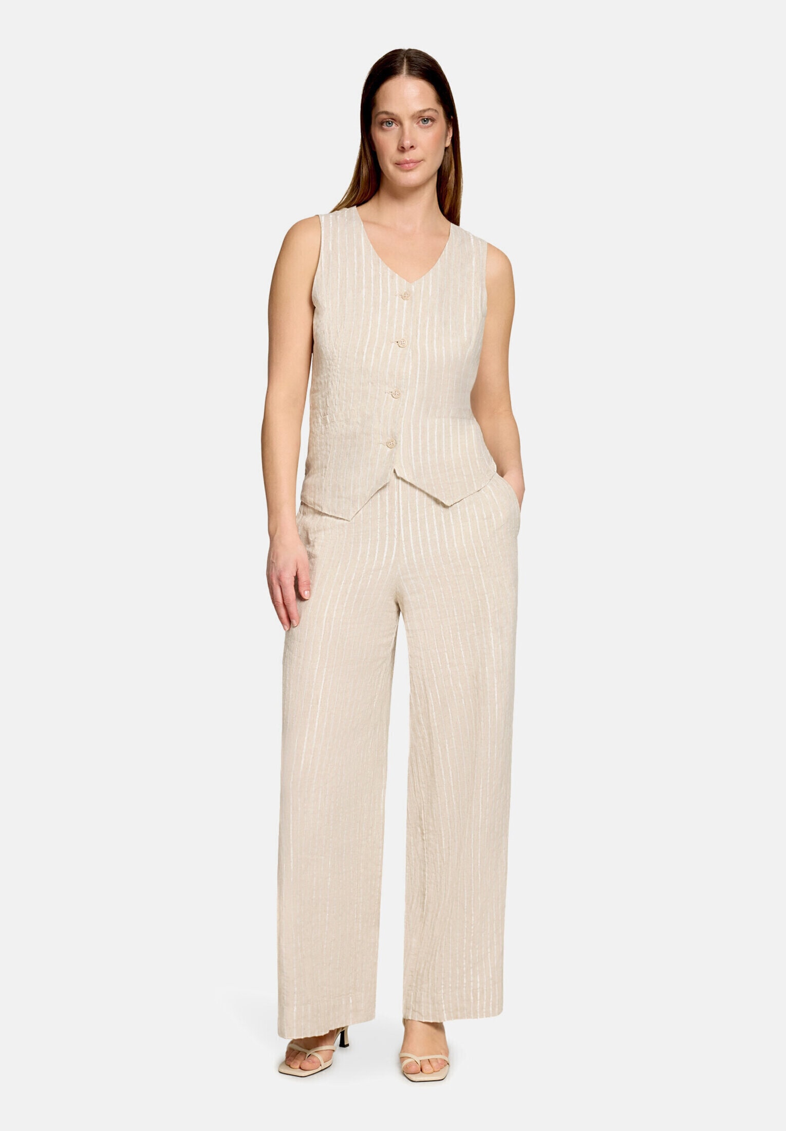 Cartoon Leinenhose "Damen mit Taschen"
