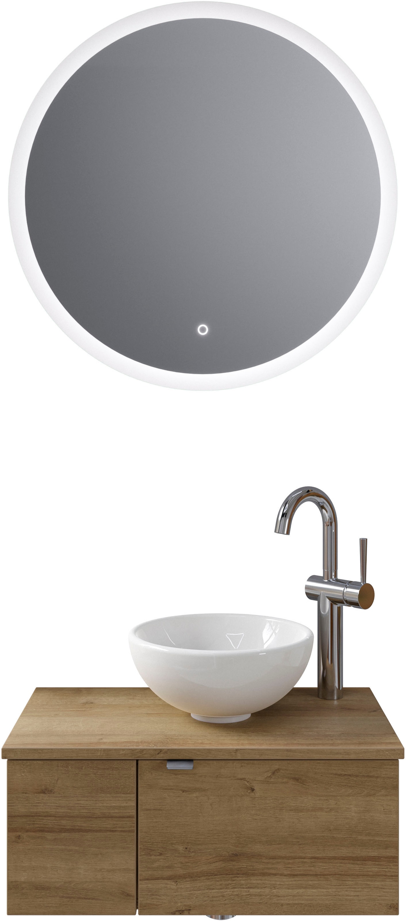 Saphir Badmöbel-Set "Serie 6915" 4 Stk. tlg. Gäste-Bad, 70 cm breit, mit LE günstig online kaufen