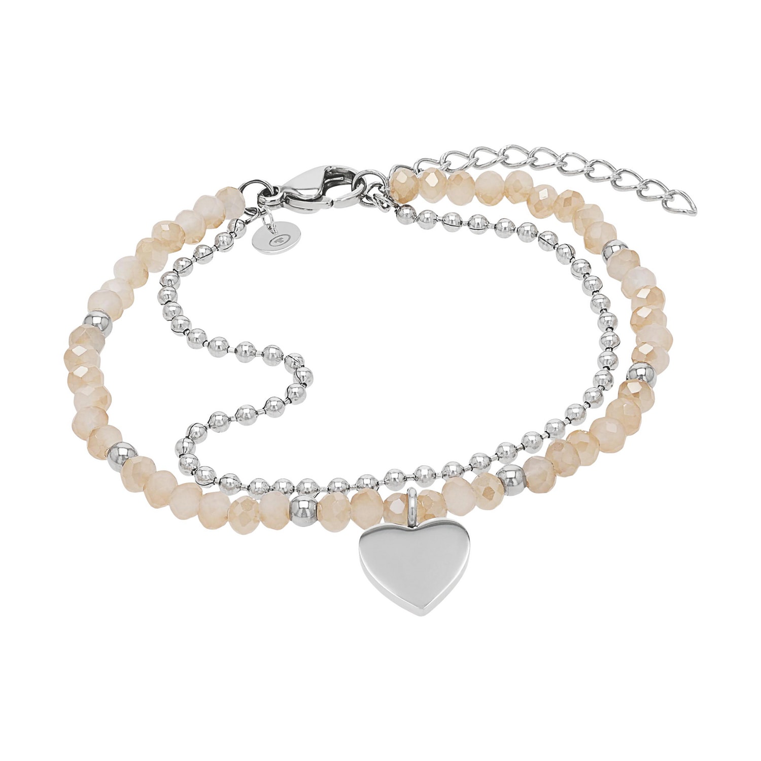 TOM TAILOR Armband »Schmuck Geschenk Edelstahl Herz« mit Glassteine