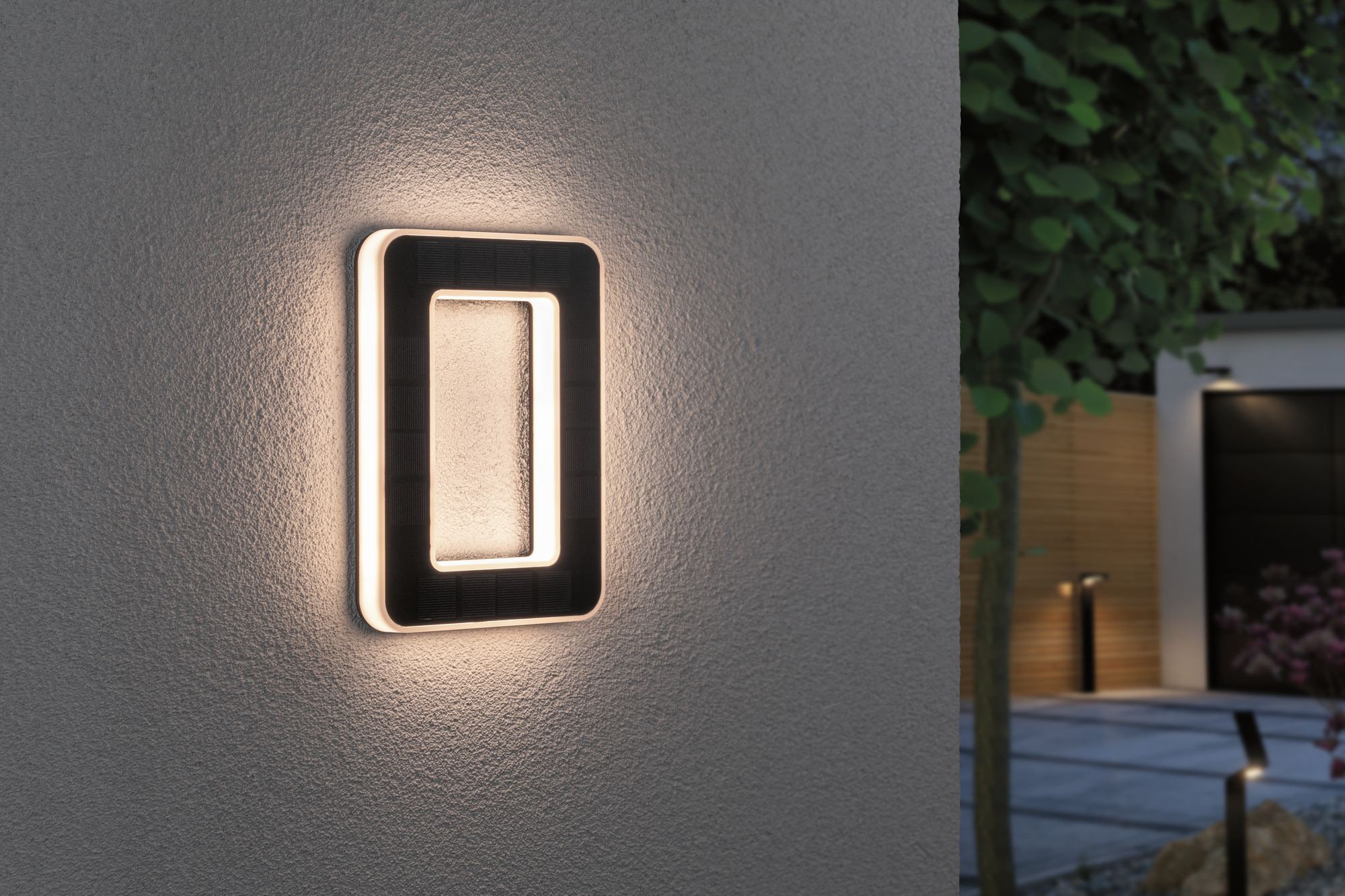 Paulmann LED Außen-Wandleuchte »Solar Hausnummer«, 1 flammig, Leuchtmittel LED-Modul | LED fest integriert, LED-Modul, Hausnummern, Buchstaben wählbar, Akku wechselbar