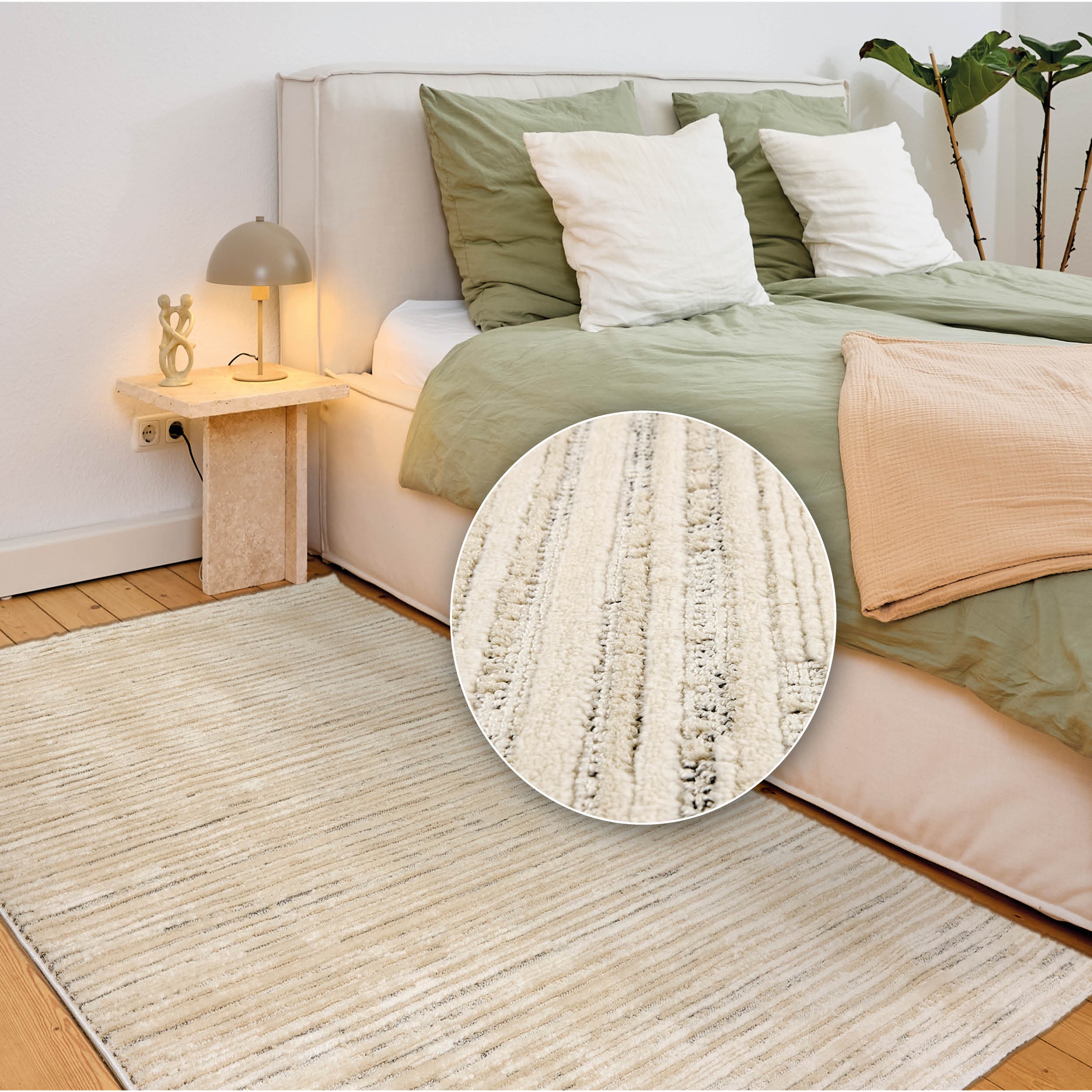 ASTRA Teppich »Lou 253«, rechteckig, 10 mm Höhe, Hoch Tief Struktur, Kurzflor, Wohnzimmer, Schlafzimmer