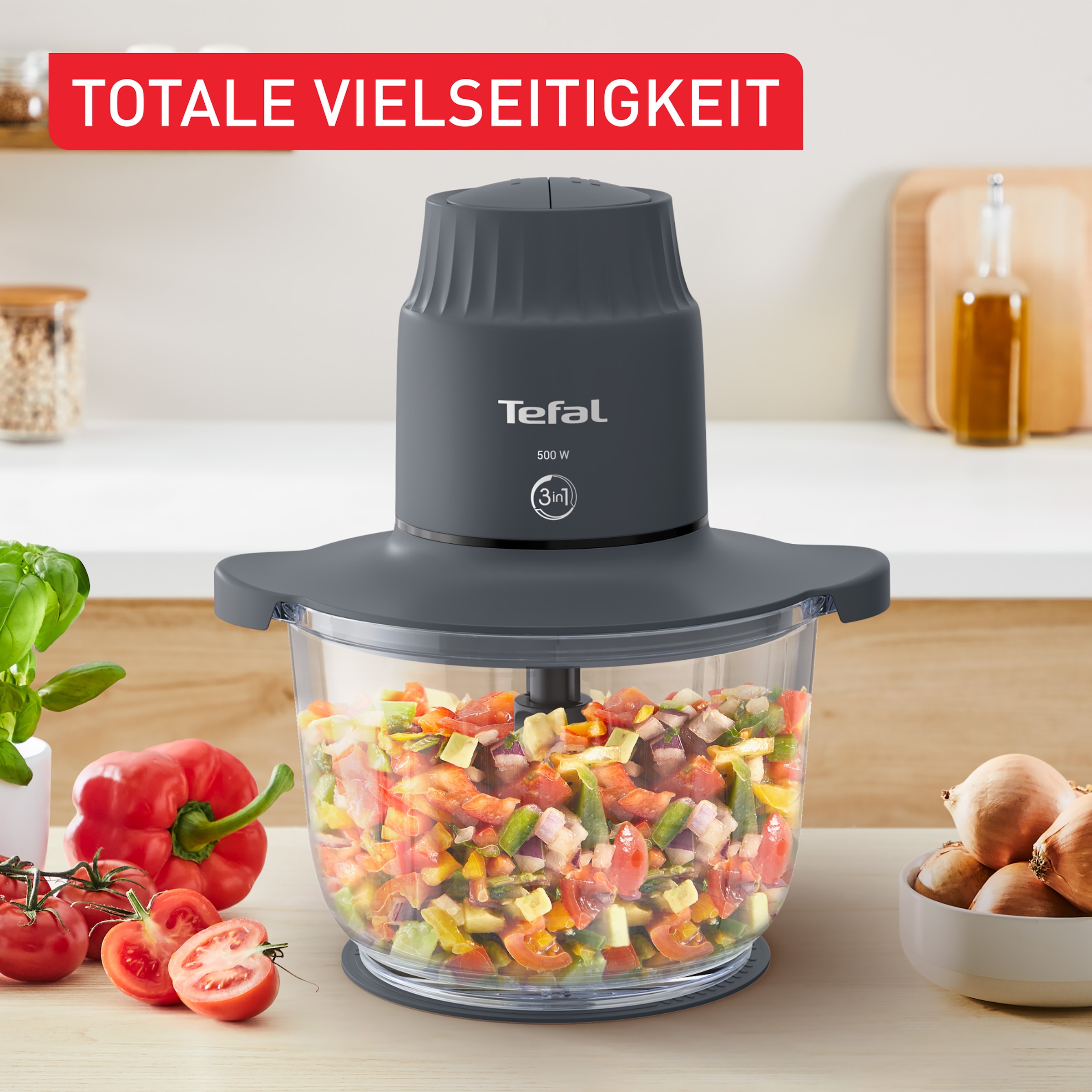 Tefal Zerkleinerer »MB6031 Choppeor«, 500 W, 2 Geschwindigkeiten, 4 Edelstahlklingen