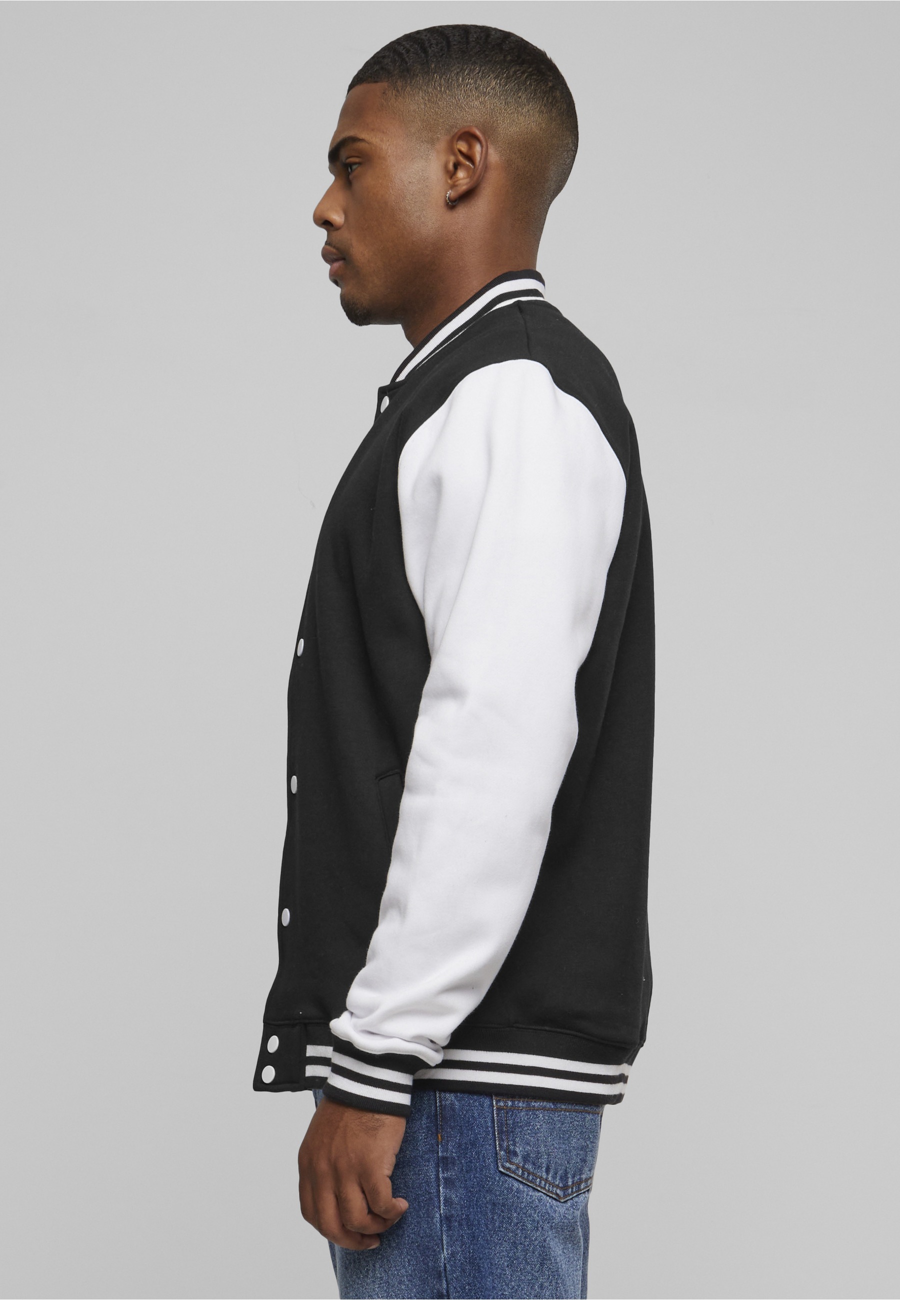 URBAN CLASSICS Outdoorjacke »Urban Classics Herren 2-tone College Sweatjacket« 1 Stk. tlg. ohne Kapuze