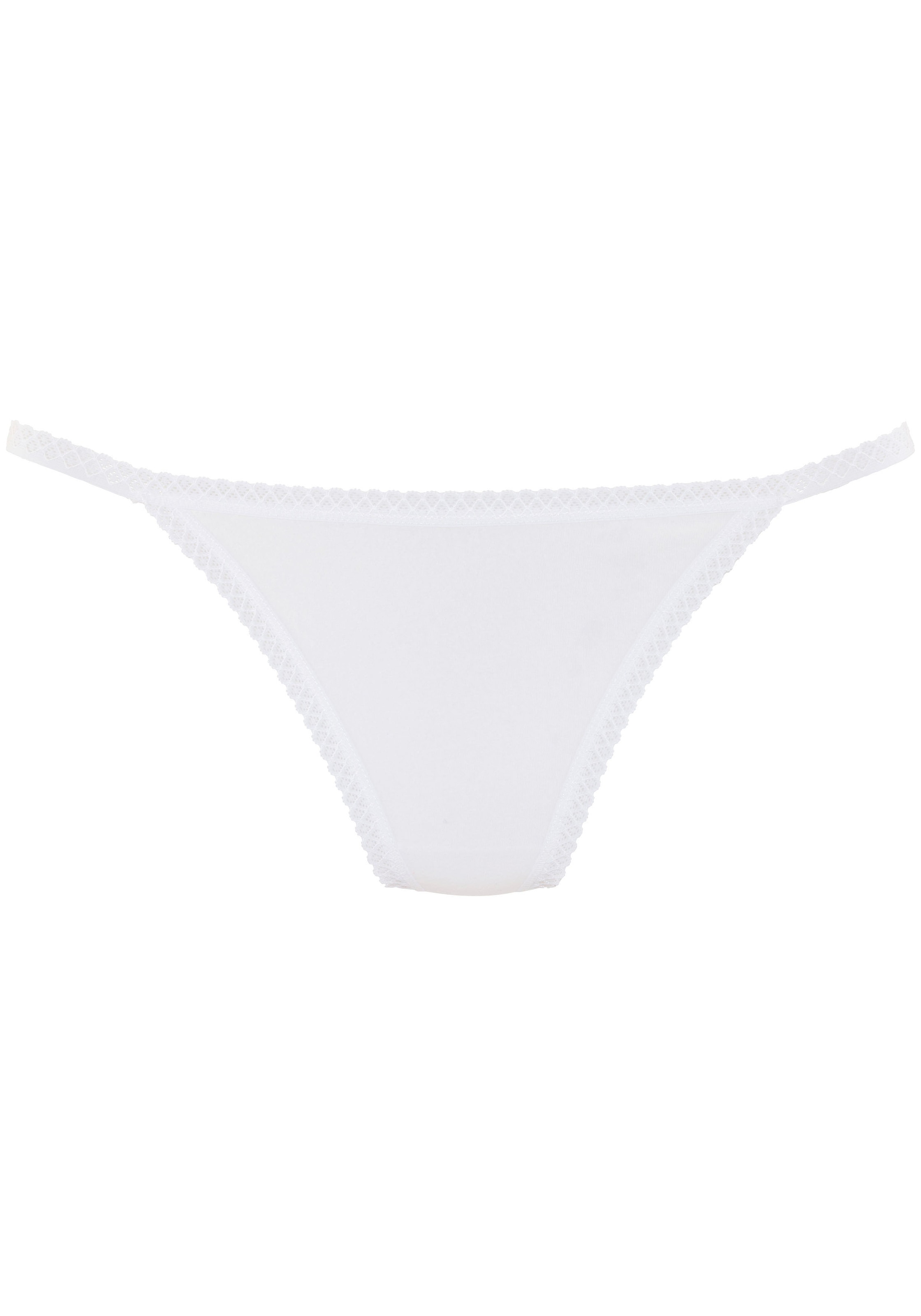 Vivance String, (7er-Pack), mit feiner Spitzeneinfassung und aus weicher Baumwollqualität