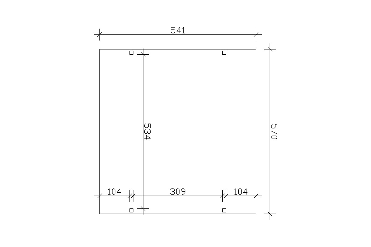 Skanholz Doppelcarport »Westerwald«, Leimholz-Nordisches Fichtenholz, 534 cm, natur