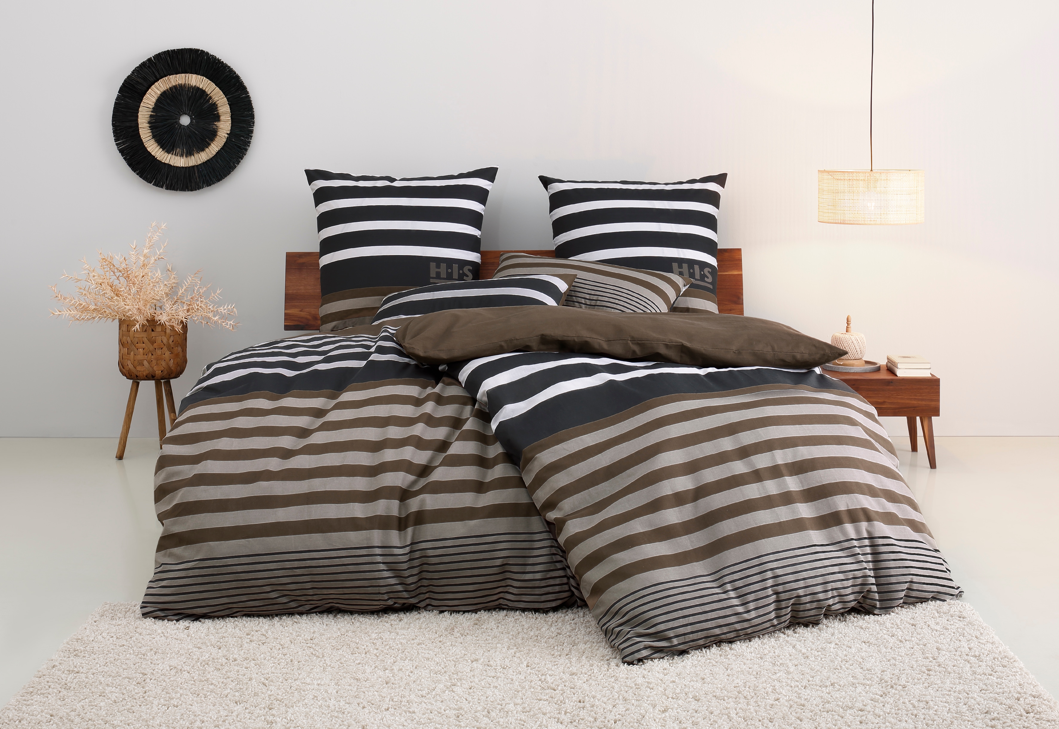 OTTO home Bettwäsche "Majoran" 2 gestreifte Bettwäsche in 4 Qualitäten, Marke H.I.S by OTTO home