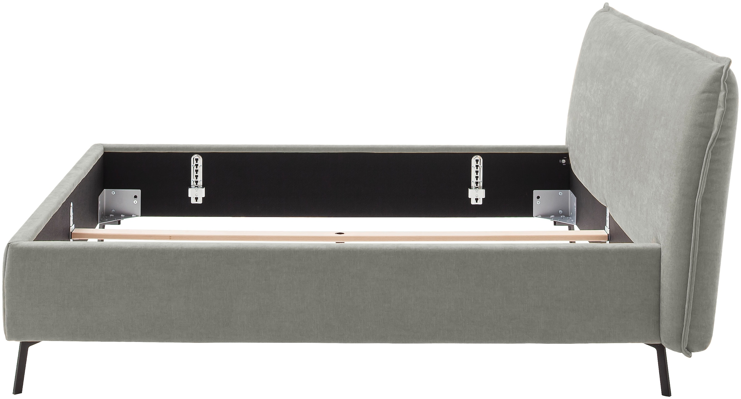 Home affaire Polsterbett »Aurela, liebevoll verarbeitete Biese & wahweise Überlänge« inkl. 7-fache Einlegetiefenverstellung & saugroboterfreundliche Höhe