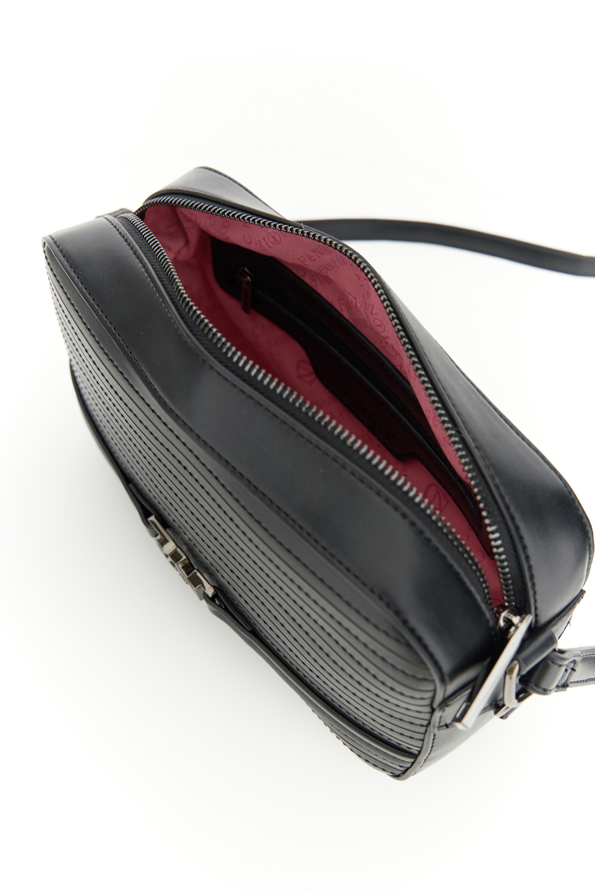 CAFèNoir Schultertasche »CAMERA BAG WITH STRIPES C3MA1103 Damen« Umhängetasche Damen, Handtasche, Abendtasche, Fashion, Lifestyle