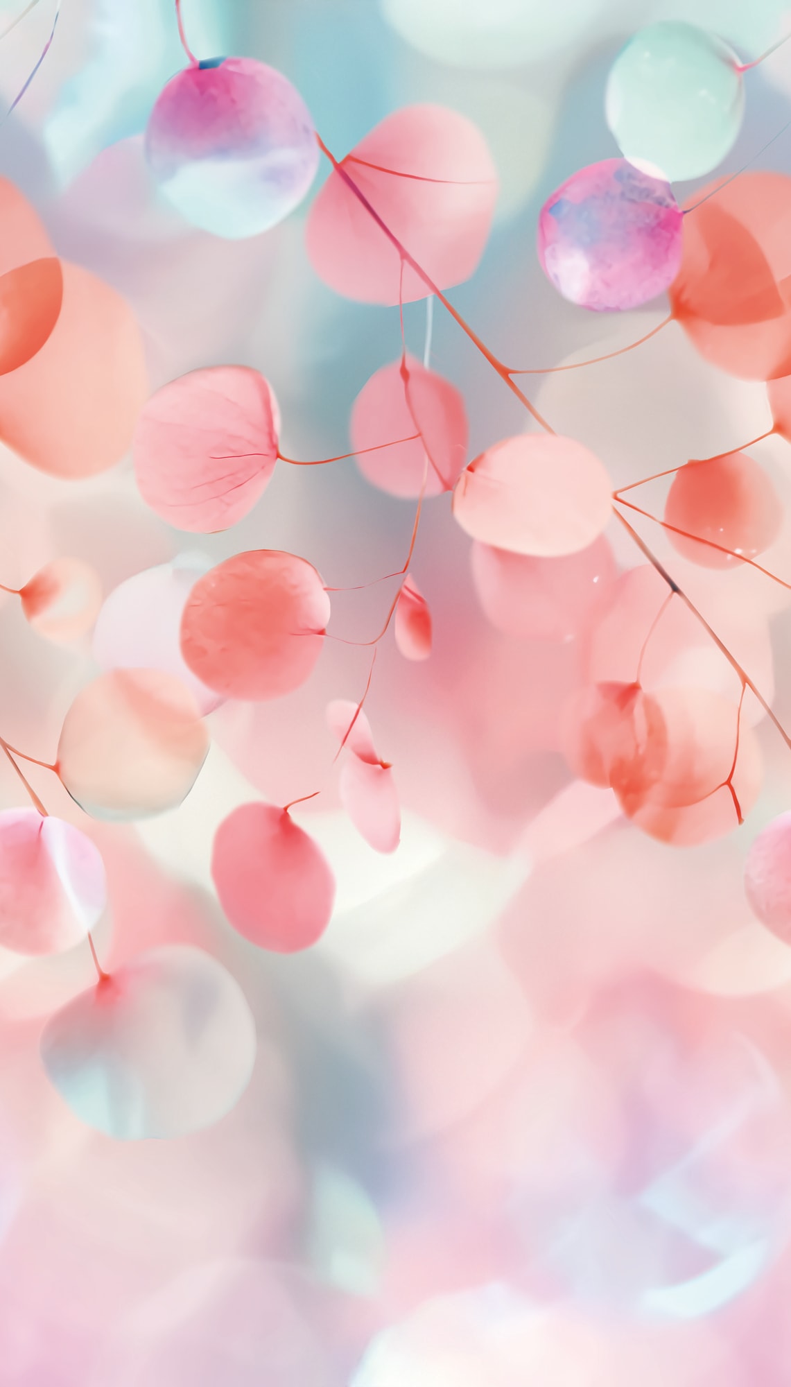 CosmoLiving by Cosmopolitan Vliestapete »Fading Flora Fototapete« matt strukturiert Pastellfarbene Blätter in Aquarelloptik