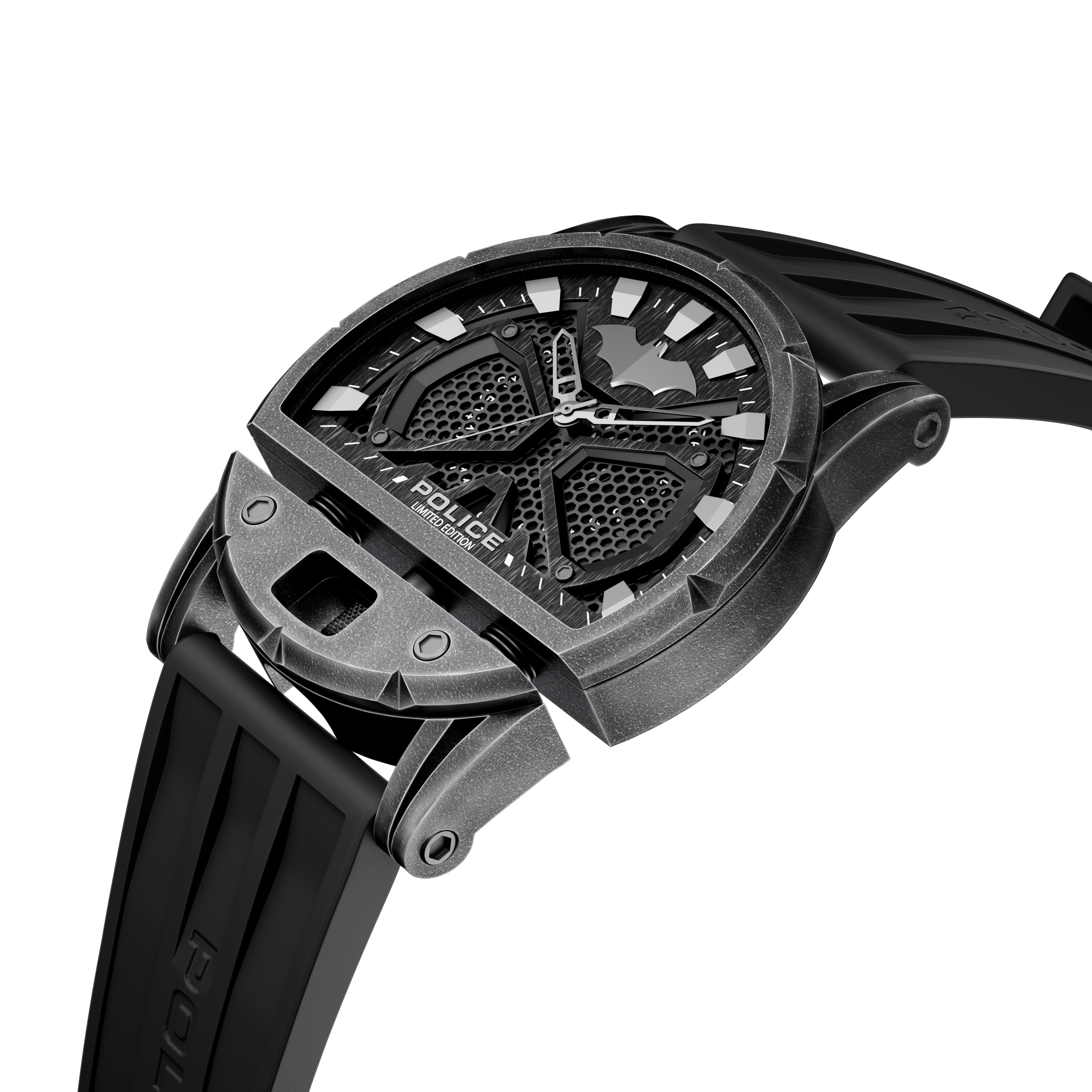Police Quarzuhr »Batman« Armbanduhr, Herrenuhr, Silikonarmband, analog, Tag