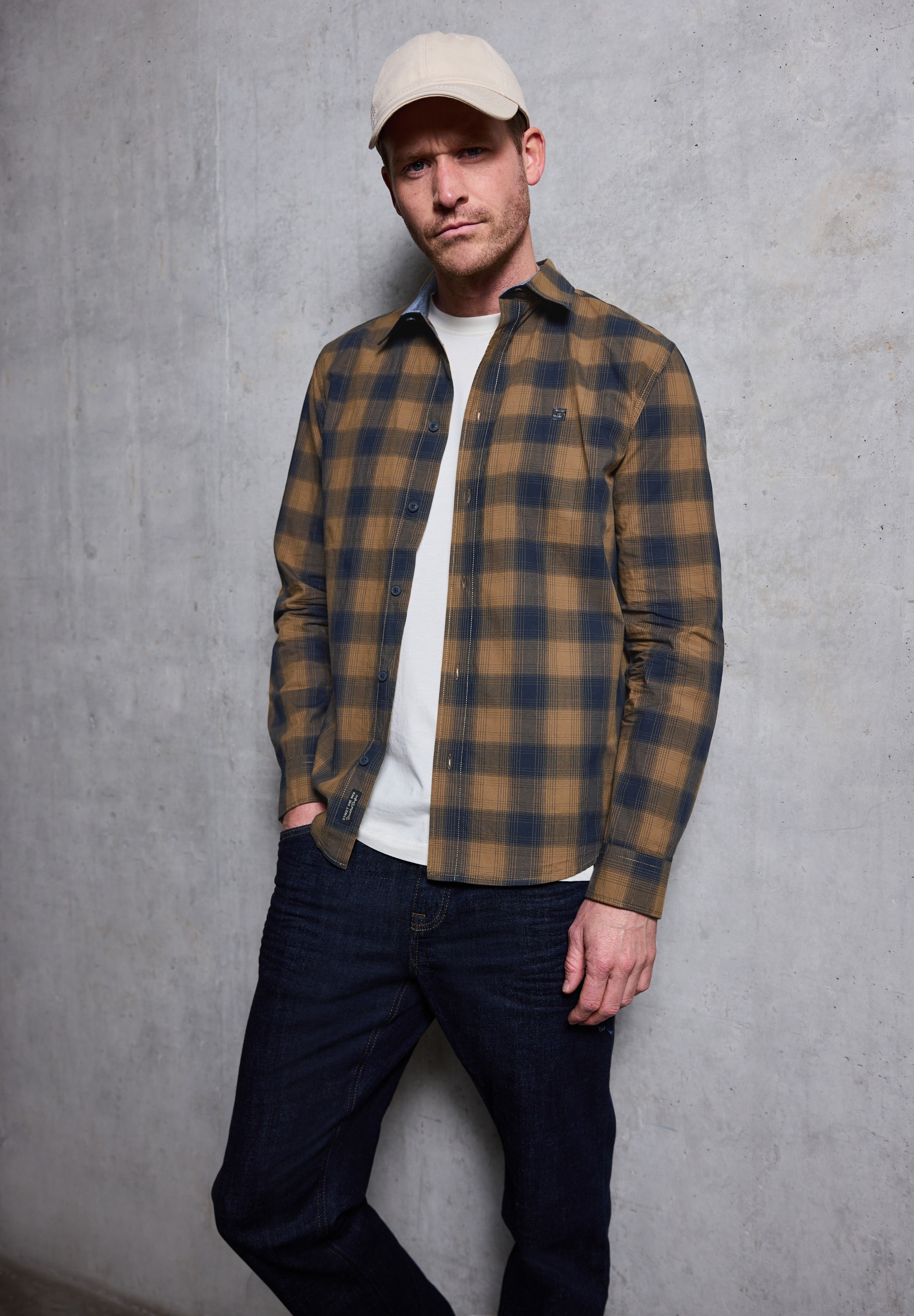 STREET ONE MEN Karohemd aus reiner Baumwolle
