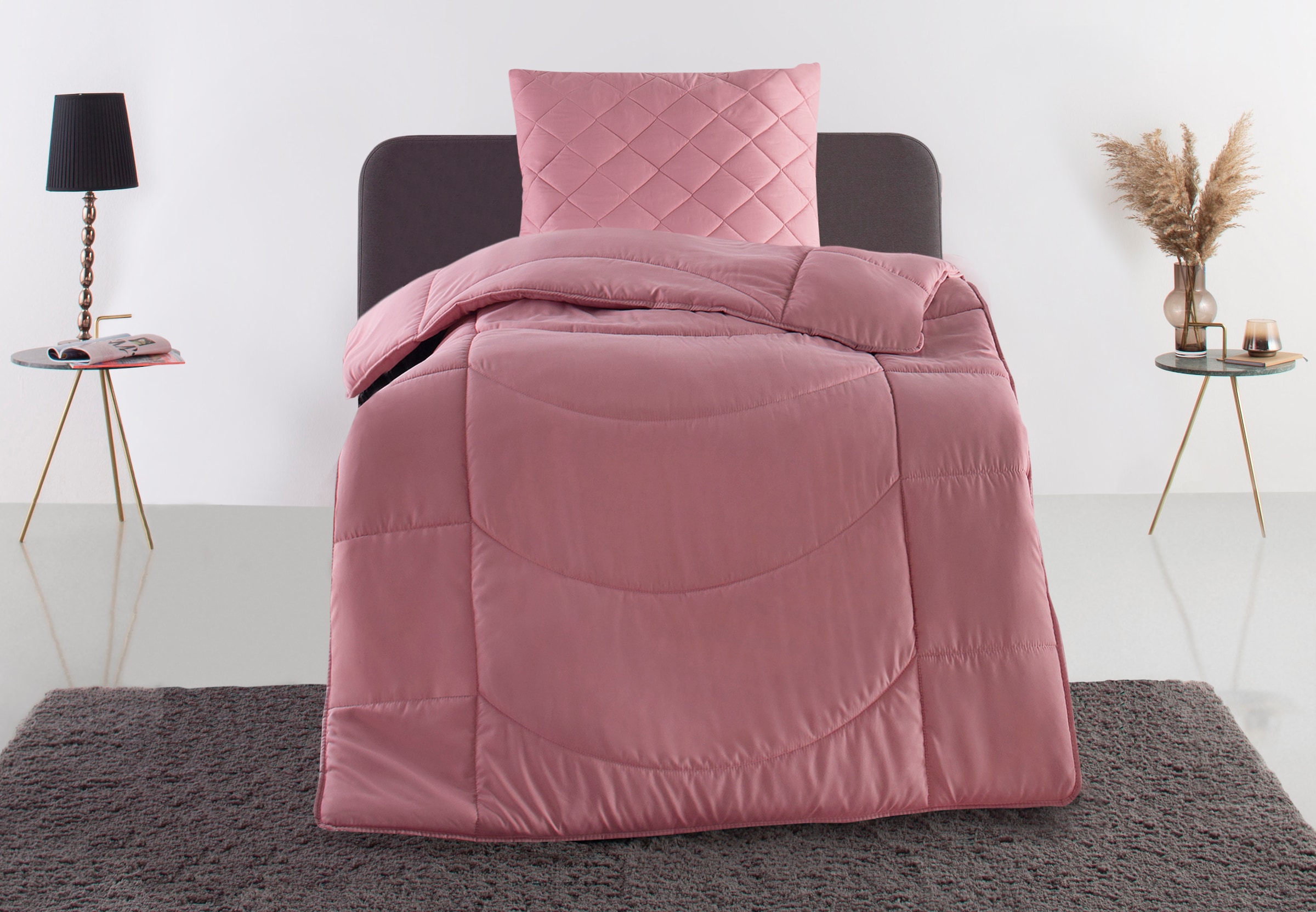 my home Steppbett + Kopfkissen "Microlux, Bettdecke 135x200 cm, 155x220 cm" günstig online kaufen