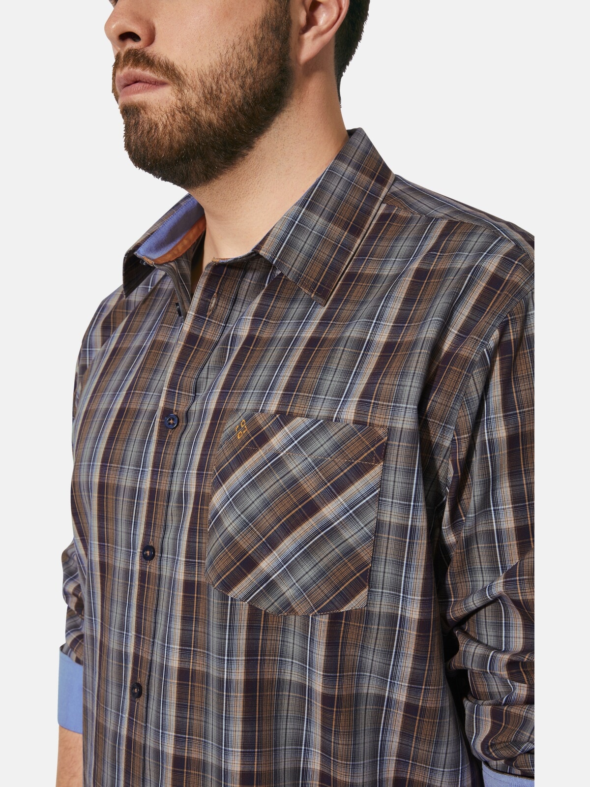 Charles Colby Langarmhemd »Hemd DUKE MALACHAI«, (1 tlg.), im Karo-Design