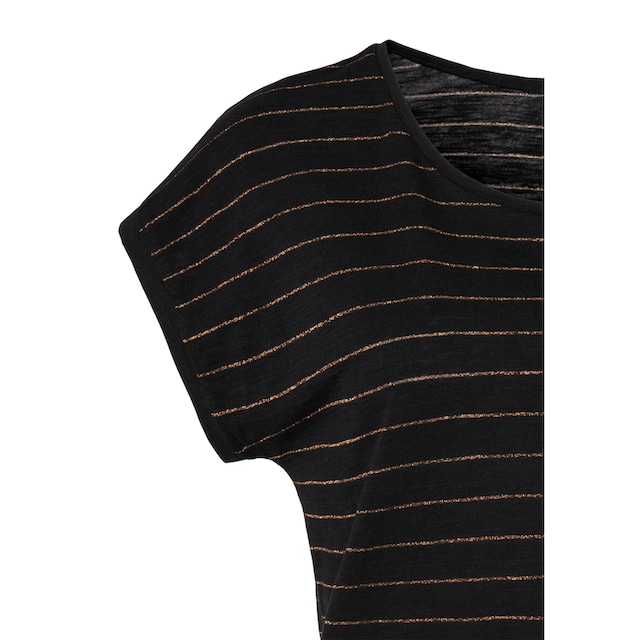 Vivance T-Shirt, mit kupferfarbenen Lurex-Streifen bestellen | BAUR