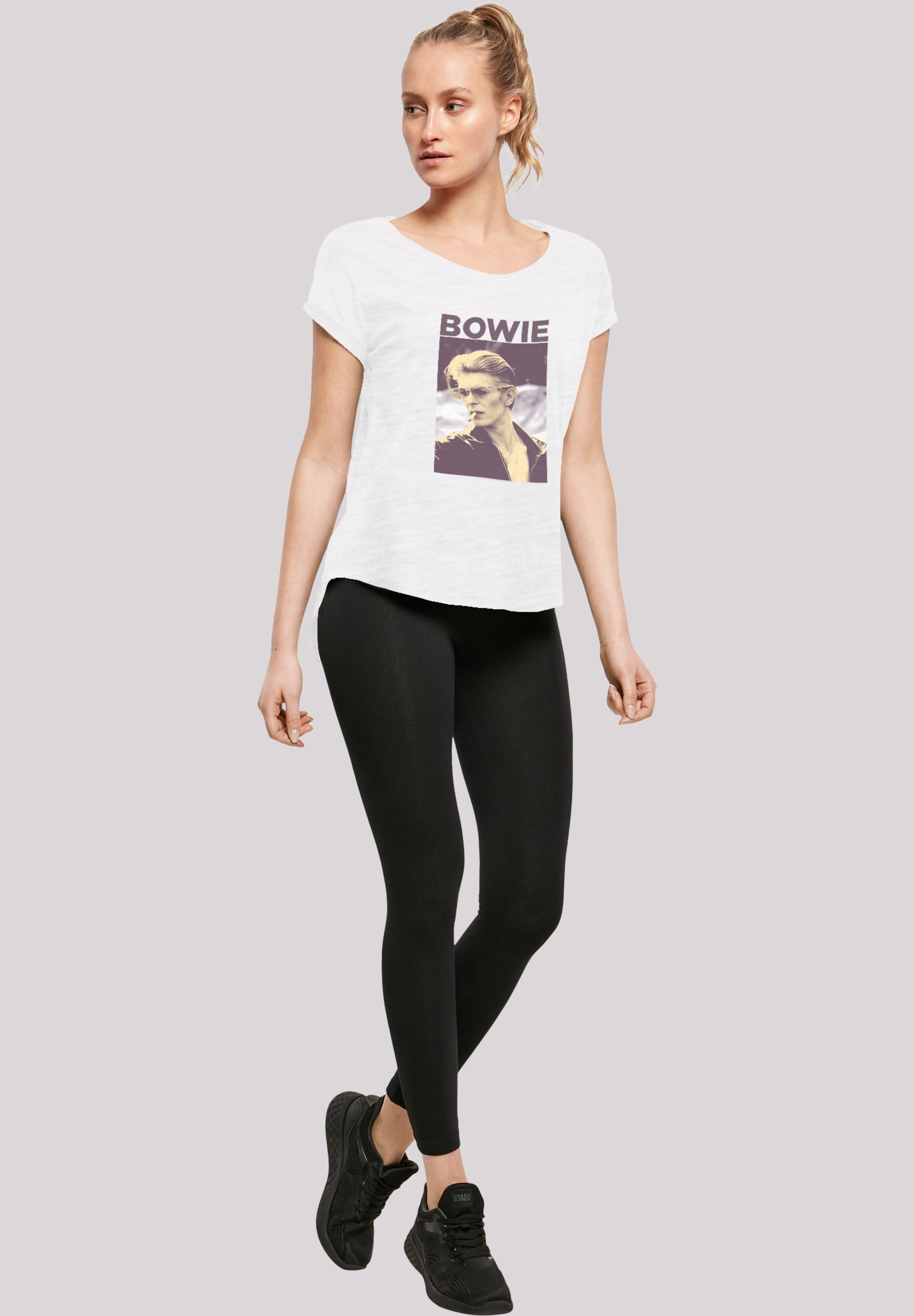 F4NT4STIC T-Shirt »David Bowie Smoking Photograph«, Print