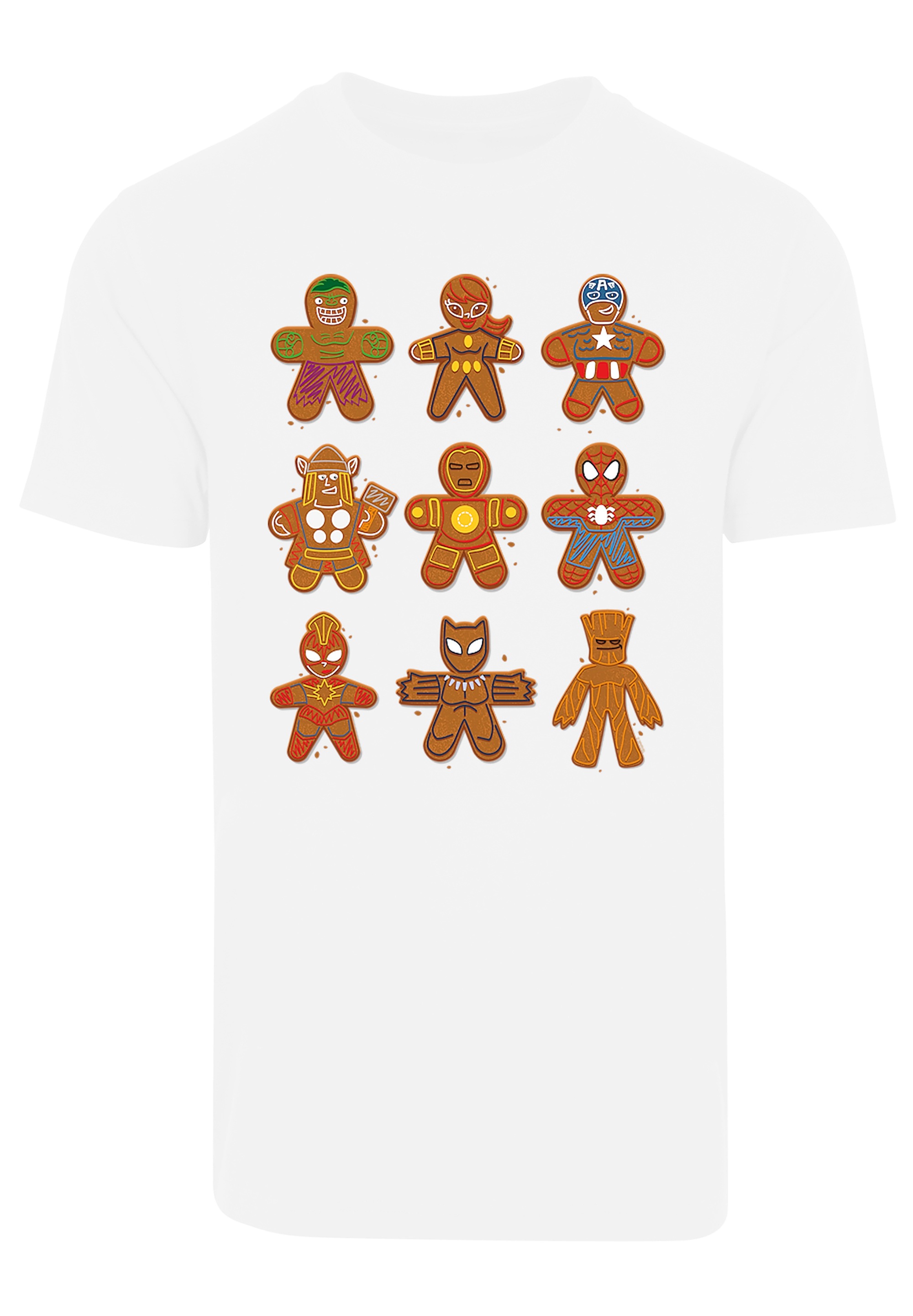 F4NT4STIC T-Shirt »Marvel Universe Christmas Lebkuchen Avengers«, Print