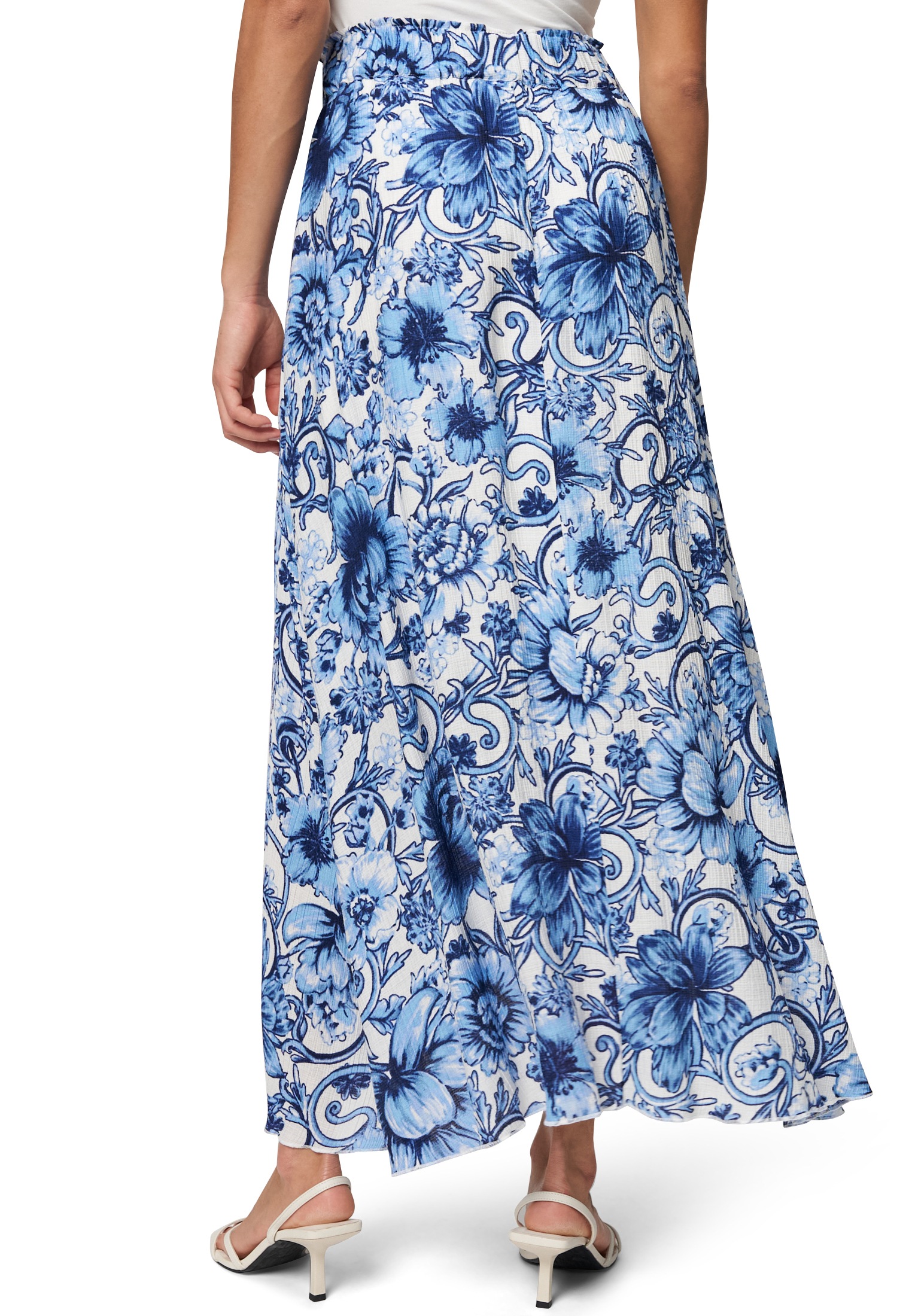 Zero Maxirock »zero Maxirock mit Blumenmuster«, Falten
