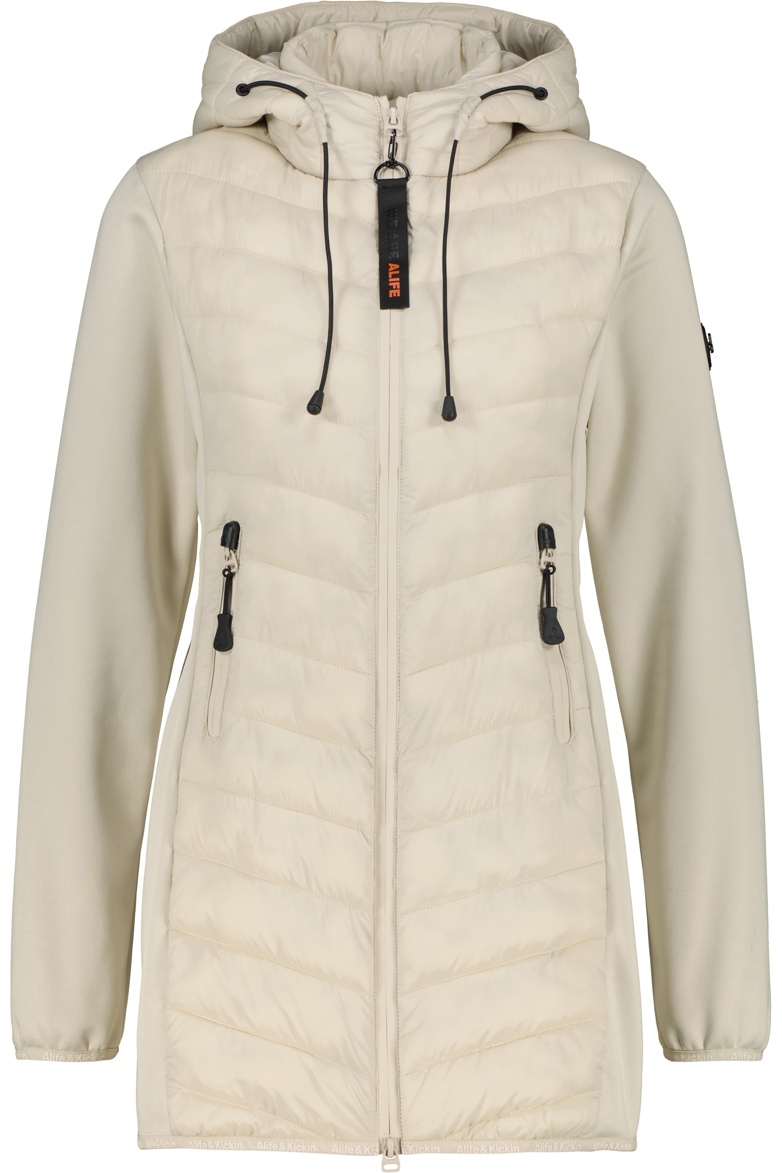 Alife & Kickin "Damen YlvaAK A Übergangsjacke, Jacke" Chevron-Steppung, Kapuze mit Kordelzug, Zwei-Wege-Reißverschluss