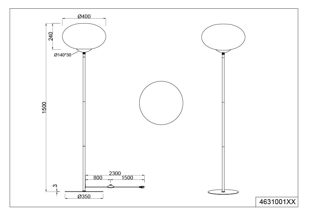 TRIO Leuchten Stehlampe »FOMENTO, Stehleuchte mit Glasschirm Ø 40cm, exkl 1x E27 max 40W« E27 1 Stk. warmweiß - kaltweiß Stehleuchte Metall mit Glas Lampenschirm, Glas opalweiß Höhe 150cm