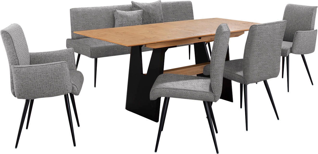 K+W Komfort & Wohnen Essgruppe "Giacomo I" 6 Stk. tlg. 2 Stühle und 2 Armle günstig online kaufen