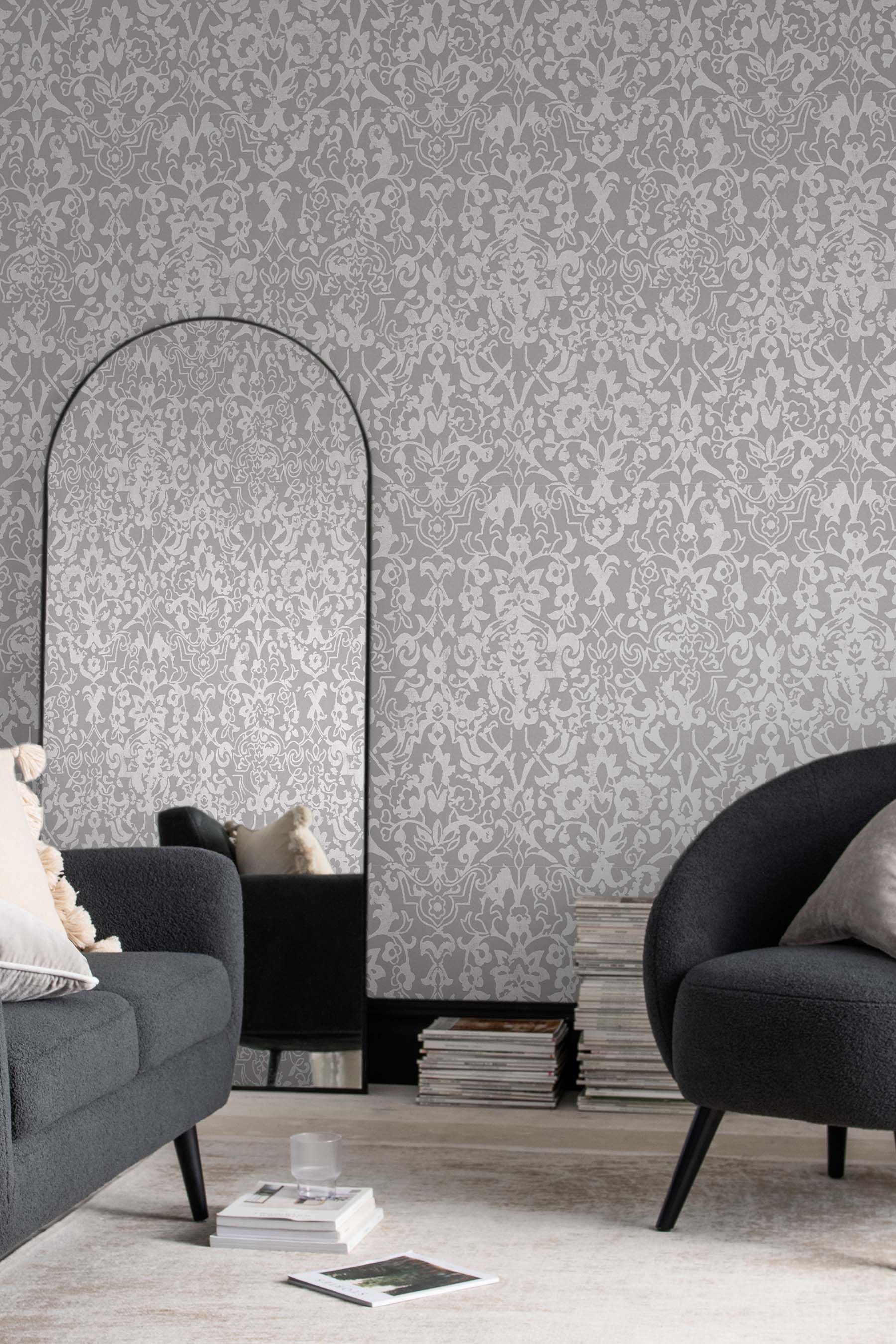 Next Vliestapete "MAJESTIC DAMASK Vliestapete 10mx52cm" Motiv texturiert Majestätischer Damast 10mx52cm