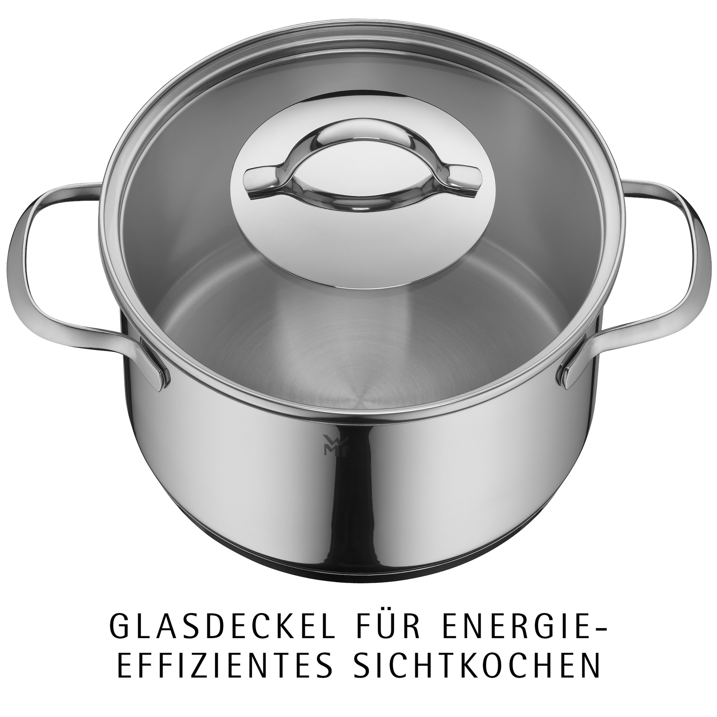 WMF Topf-Set »Provence Plus, Kochtopf Set mit Glasdeckel, spülmaschinengeeignet« Set, 3x Kochtopf Ø 16/20/24cm, 2x Bratentopf Ø 16/20cm, 1 Kasserolle Ø 16cm, 11 tlg. Cromargan® Edelstahl Rostfrei 18/10