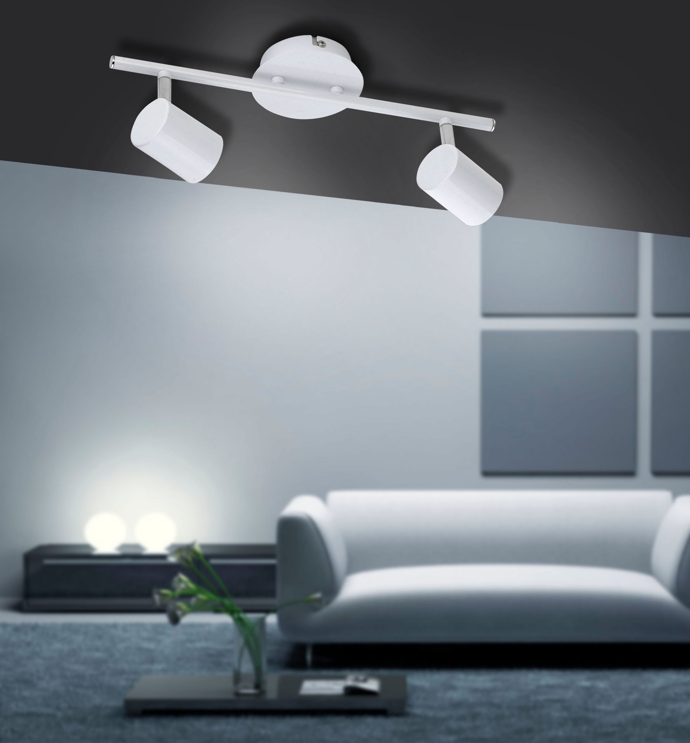 my home LED Deckenleuchte »Maci«, 2 flammig-flammig, warmweißes LED-Licht,  dreh- und schwenkbare Spots Deckenspot | BAUR