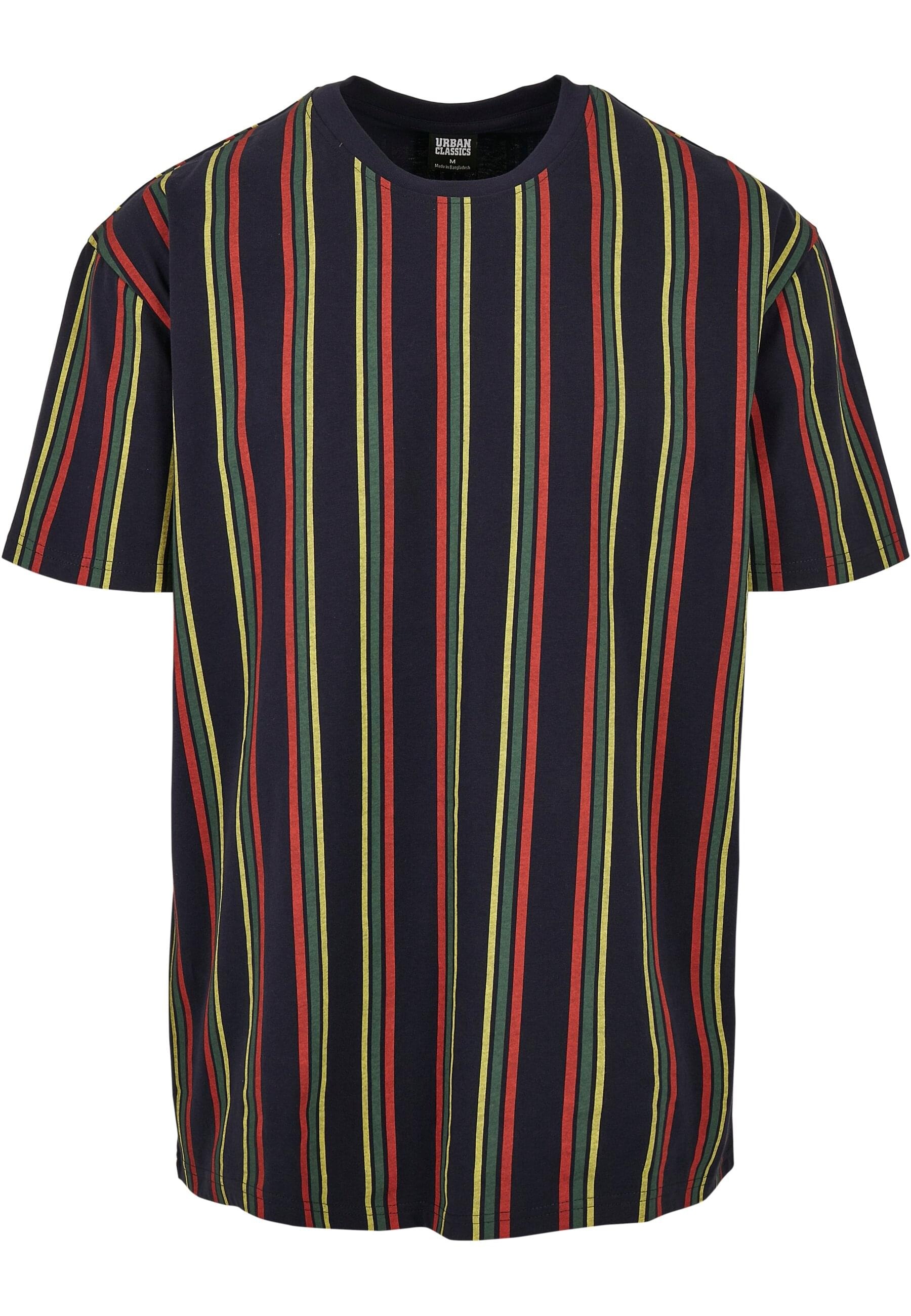 URBAN CLASSICS T-Shirt "Urban Classics Herren Printed Oversized Retro Stripe Tee"