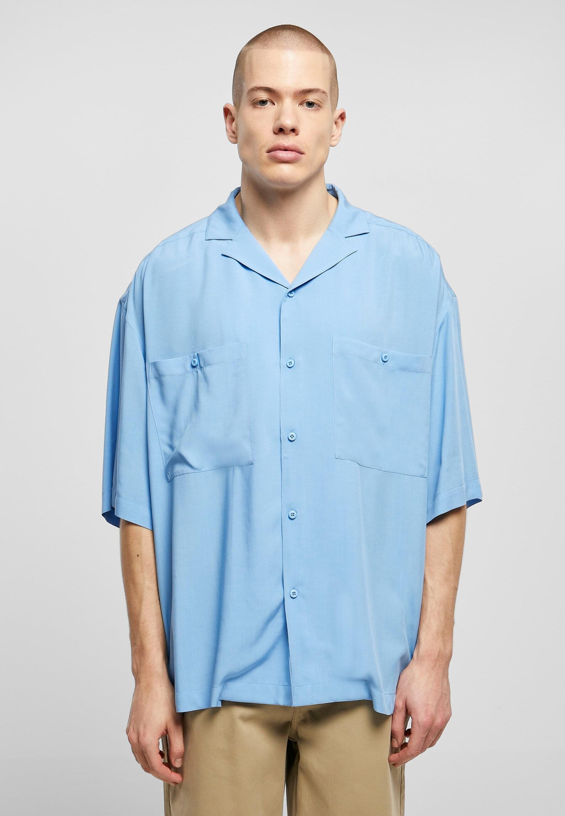 URBAN CLASSICS Langarmhemd »Urban Classics Herren Oversized Resort Shirt«, (1 tlg.)