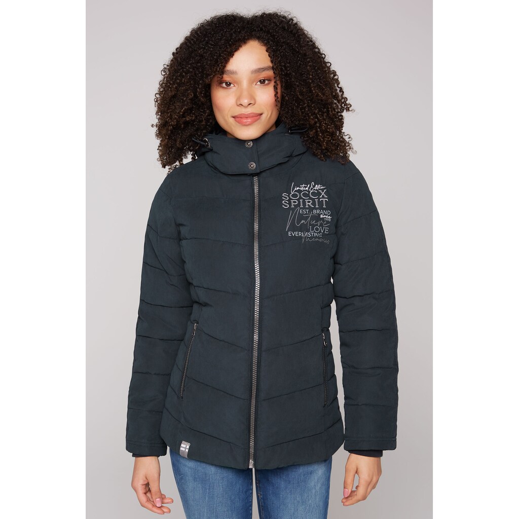 SOCCX Winterjacke, mit Kapuze