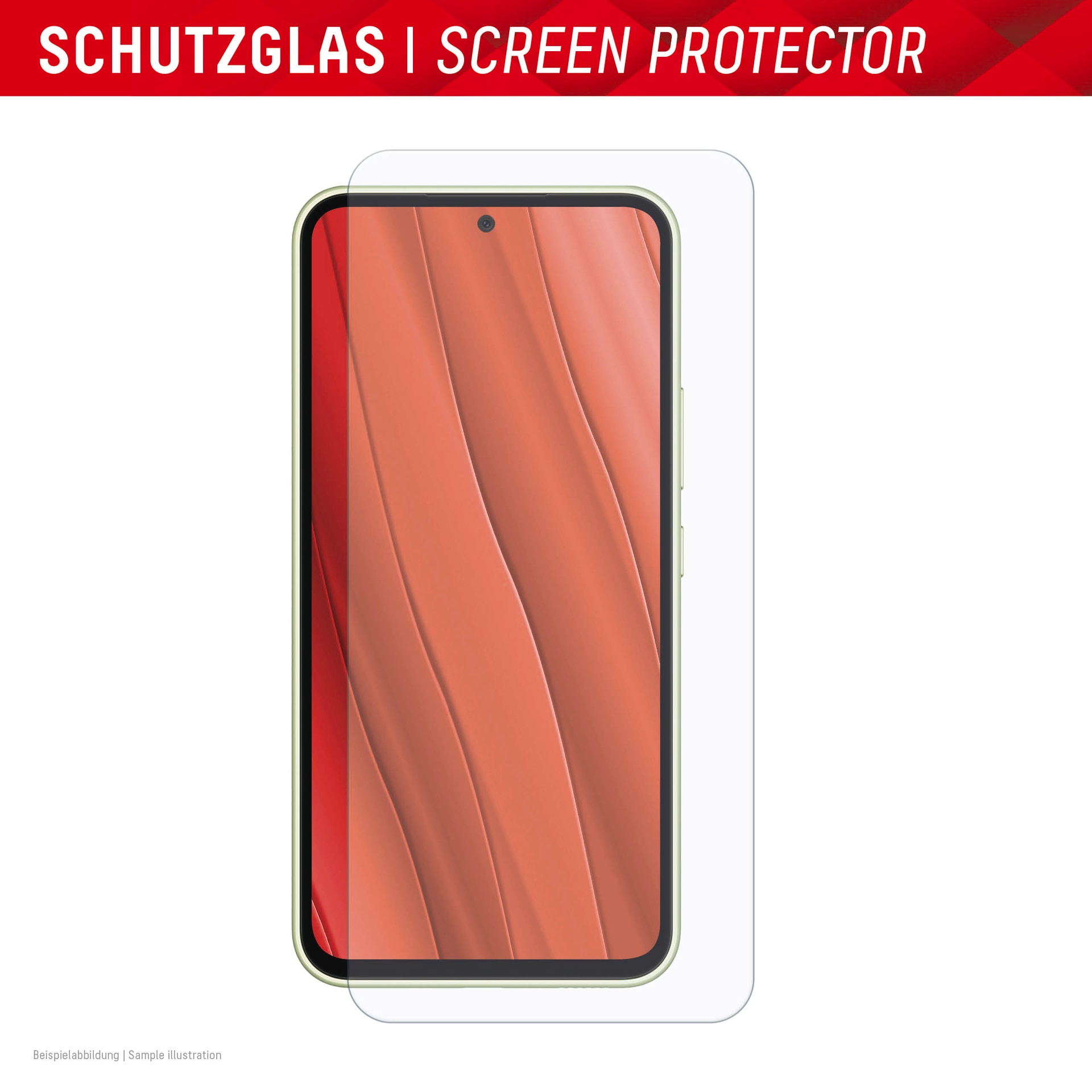 Displex Displayschutzglas »Real Glass + Case«, für Samsung Galaxy A55 5G, (1 St.), Bildschirmschutz, Displayschutzfolie,Einfach anbringen,kratz-&stoßfest