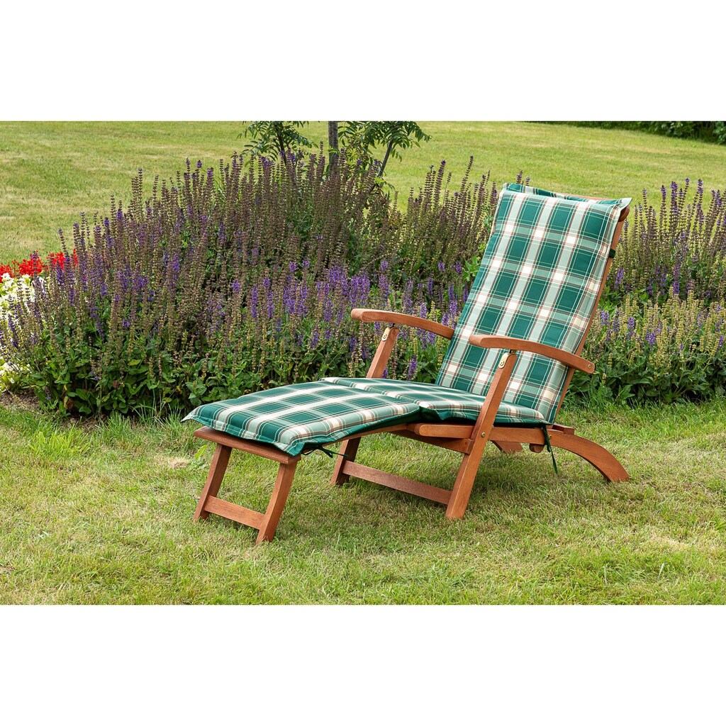 MERXX Gartensessel »Deckchair«, (Set, 2 St., 1x Sessel, 1x Auflage)