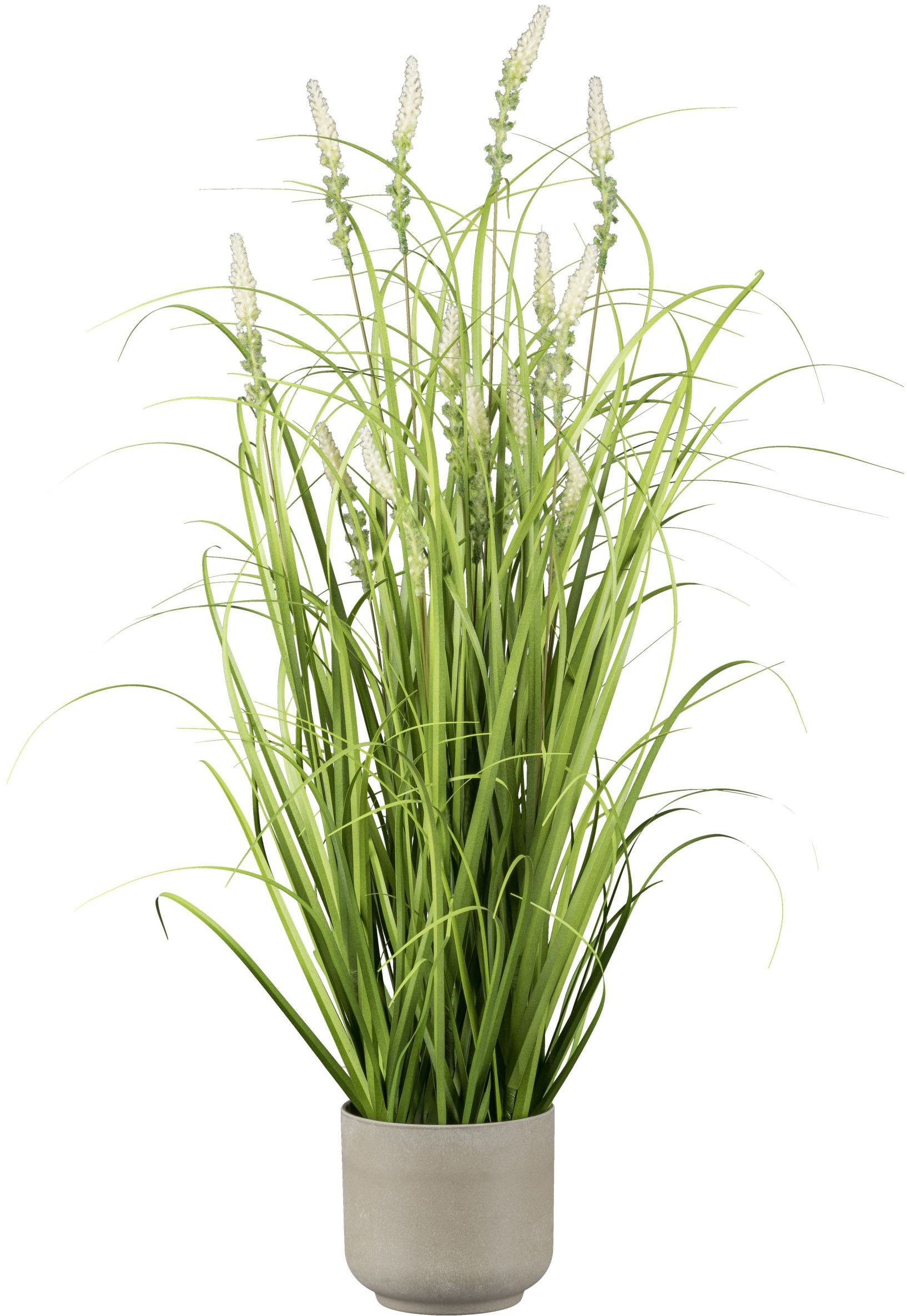 Creativ green Kunstgras "Grasbusch mit Salvienblüten", mit detailgetreuen B günstig online kaufen