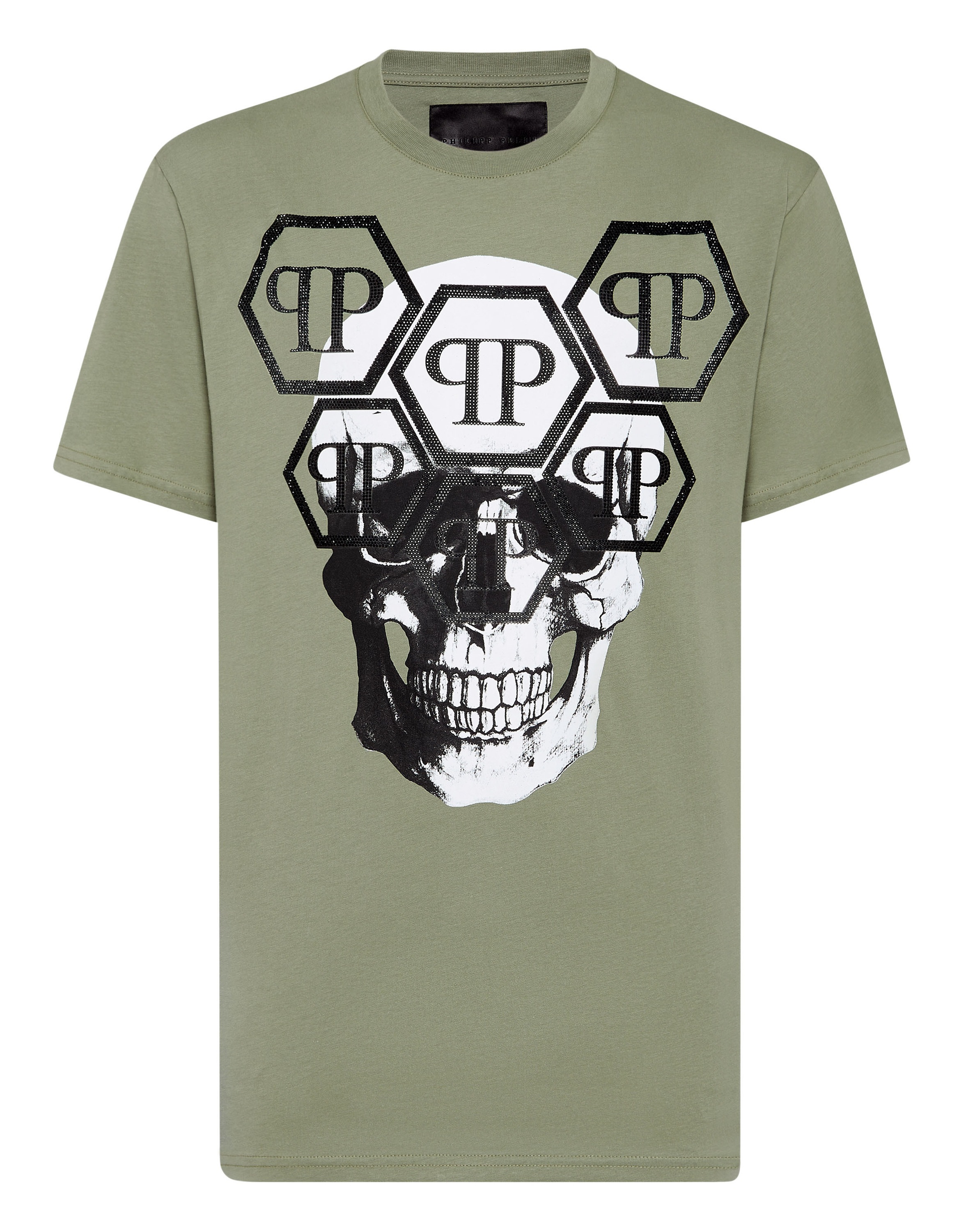 PHILIPP PLEIN T-Shirt "Skull Mit Schmucksteinen" günstig online kaufen