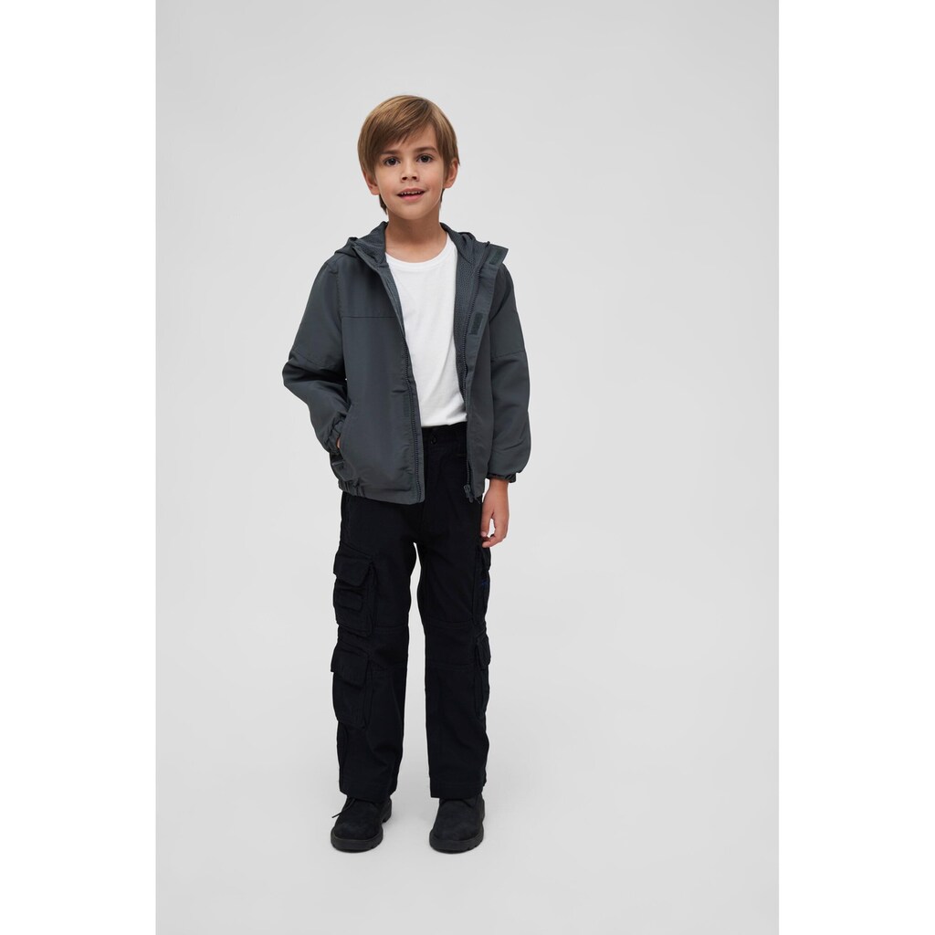 Brandit Allwetterjacke »Brandit Herren Kids Summer Windbreaker Frontzip«, (1 St.), mit Kapuze