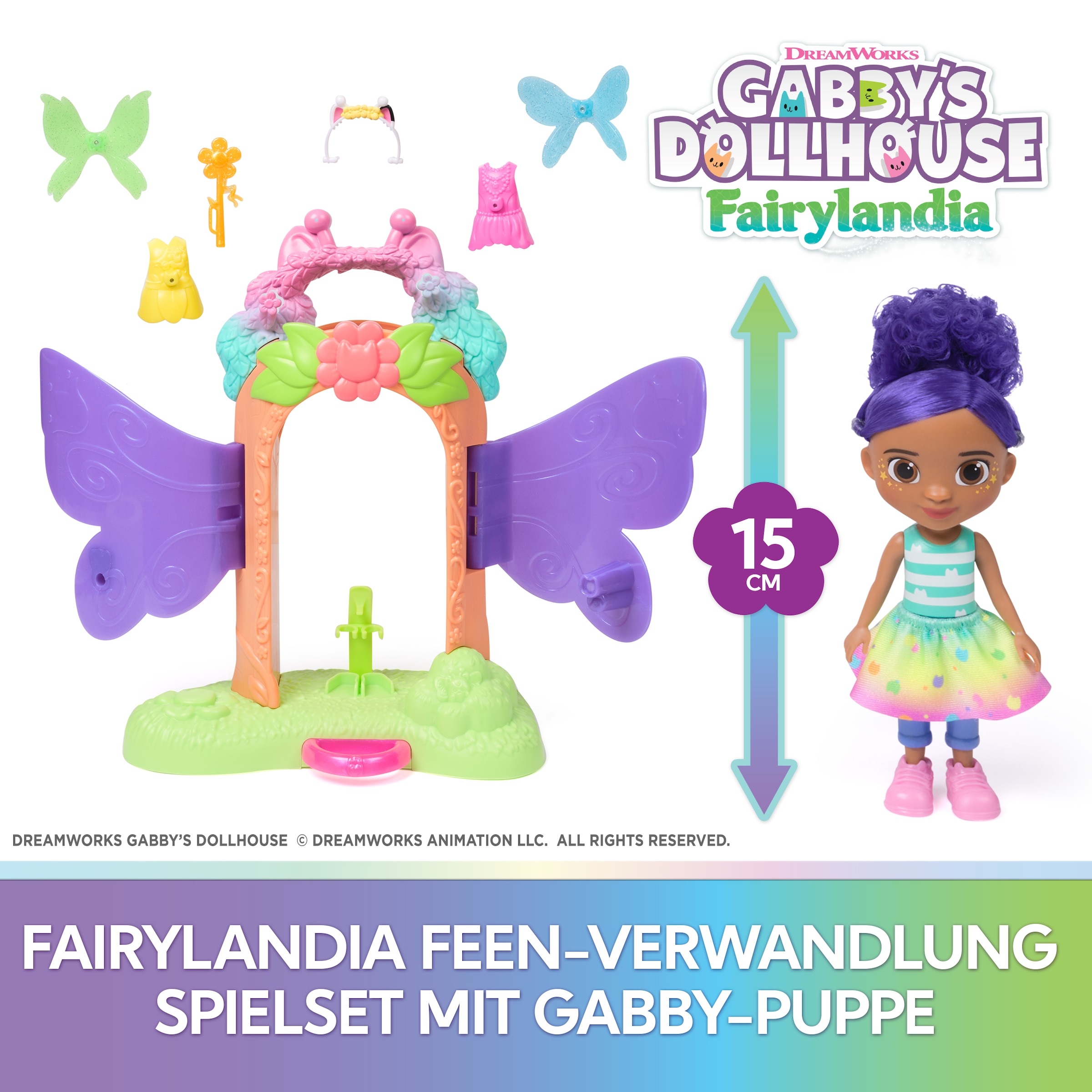 Spin Master Spielwelt »Gabby's Dollhouse - Fairylandia - Magisches Feen-Verwandlung Spielset«