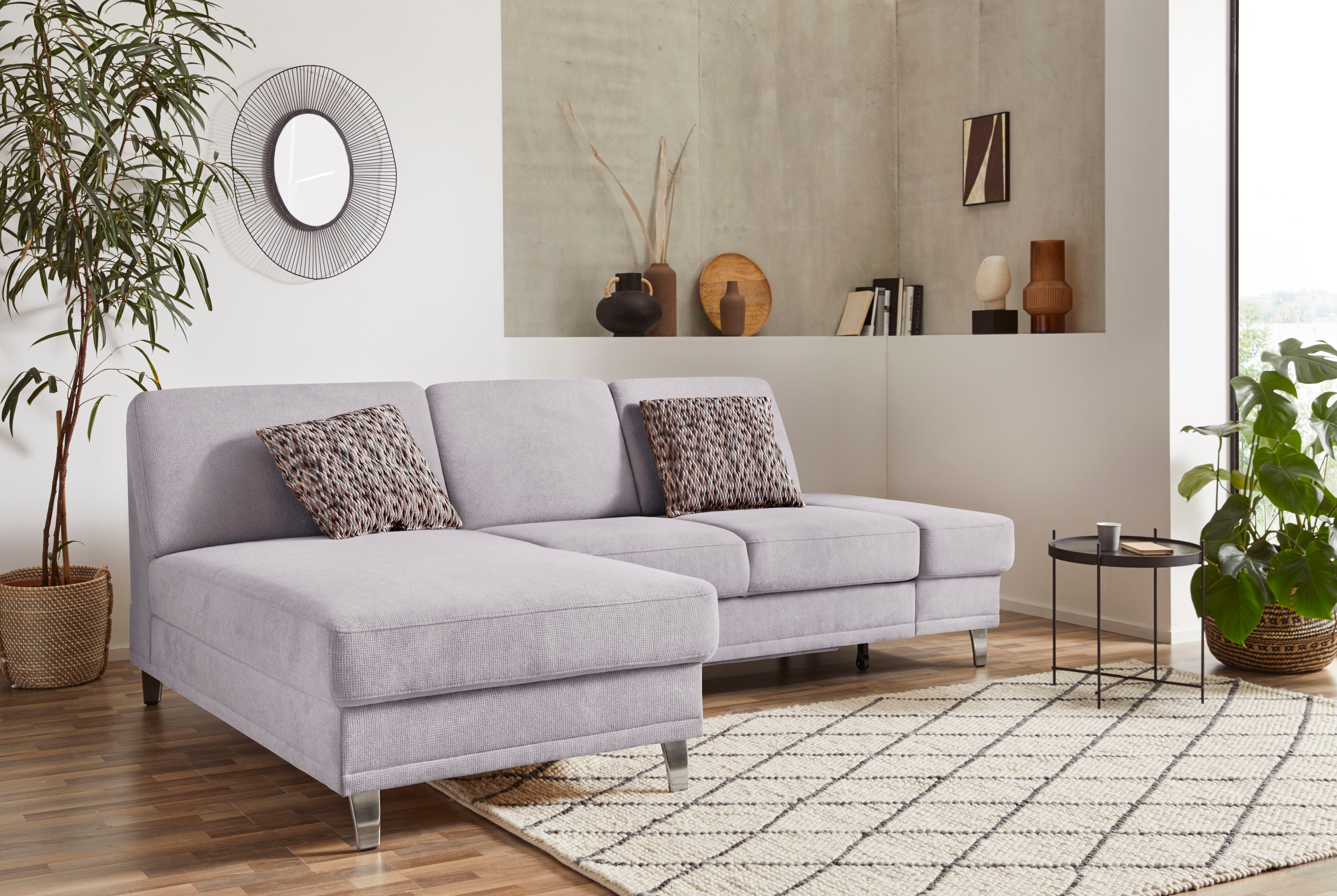 sit&more Ecksofa "Clio L-Form" optional Schlaffunktion oder Vorziehsitz und Bettkasten, Federkern