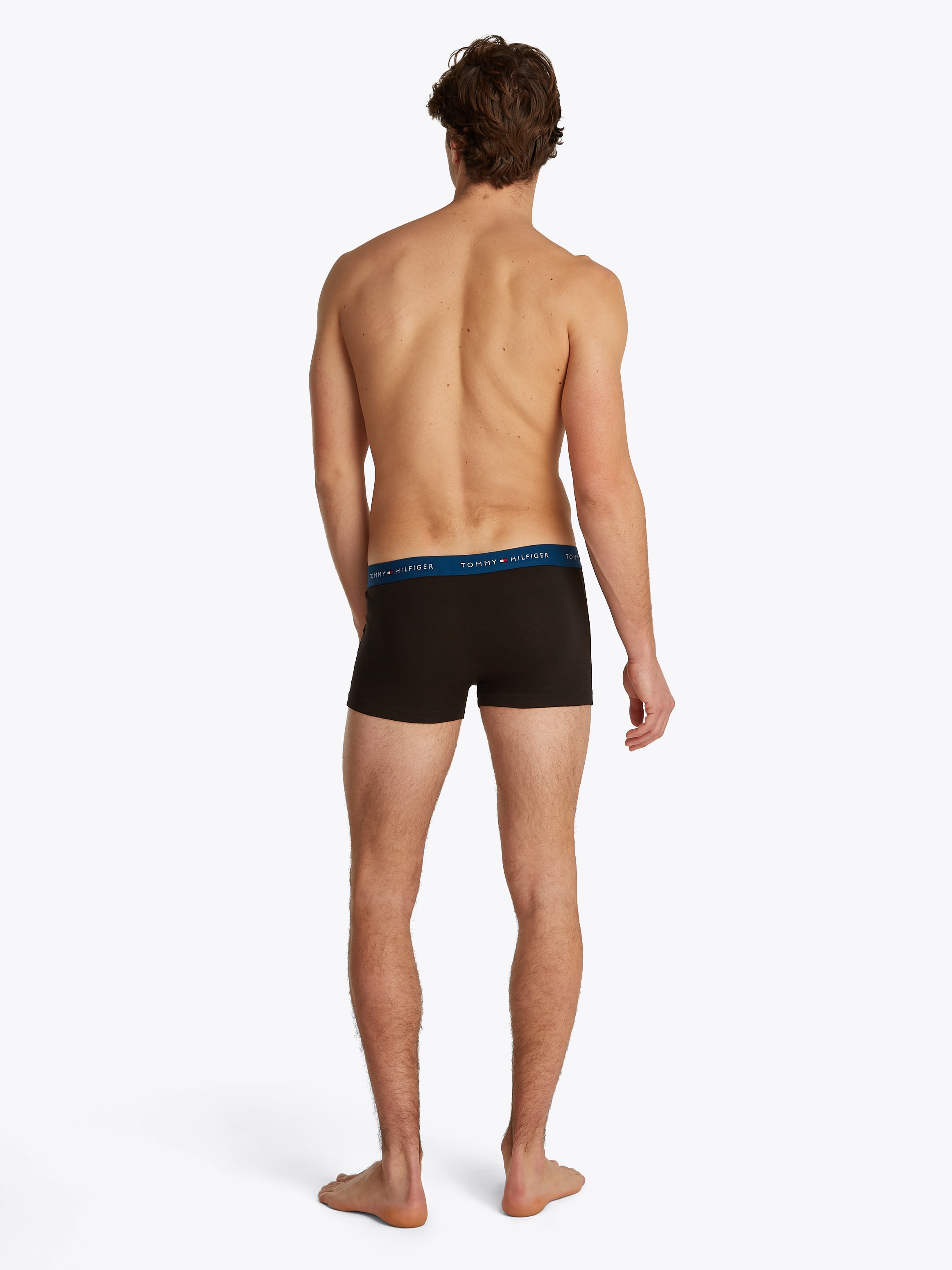 Tommy Hilfiger Underwear Boxer »TRUNK 3 PACK«, (3 St.), mit kontrastfarbenem Logobund