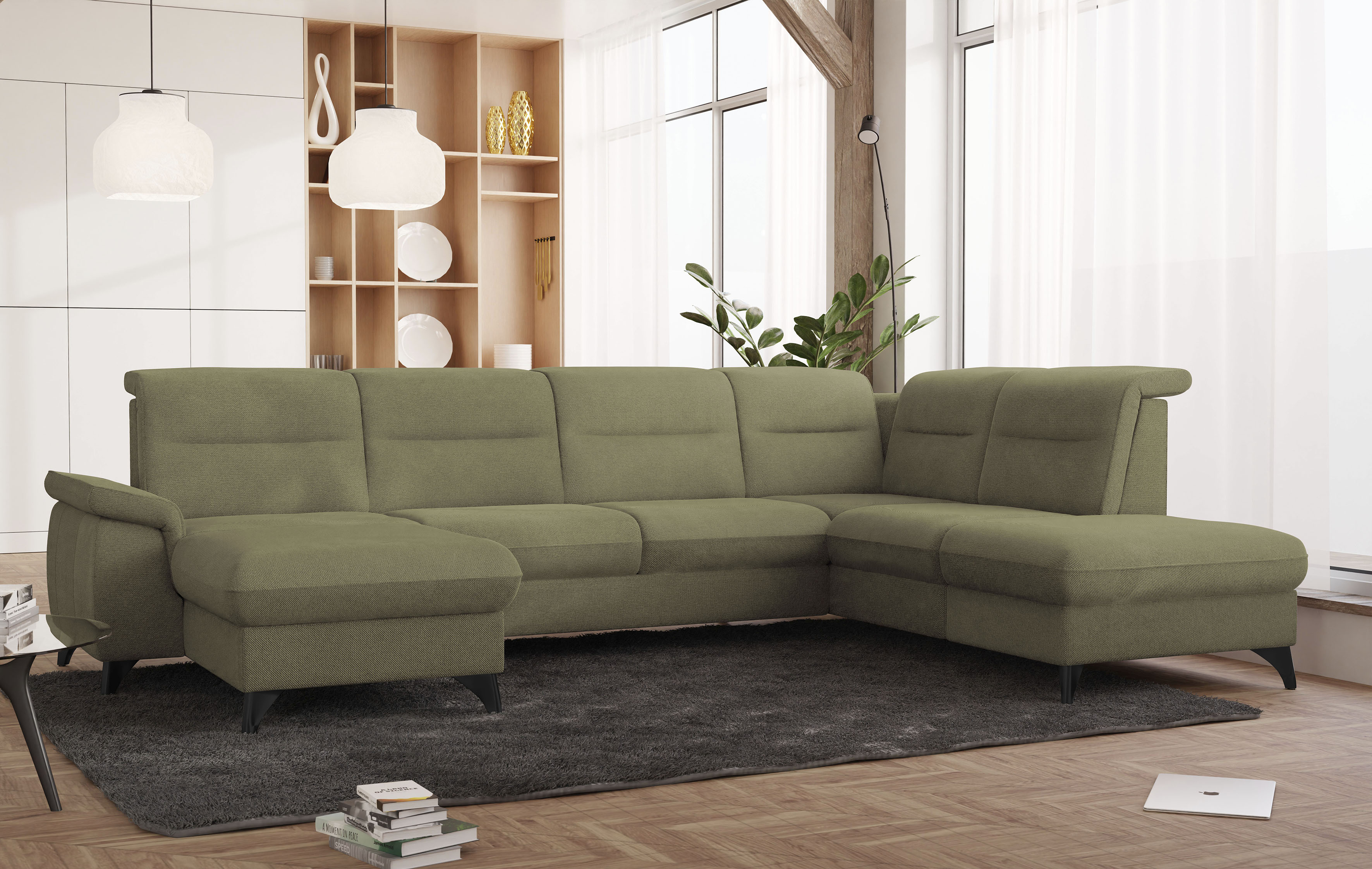 sit&more Wohnlandschaft "Astoria U-Form" wahlweise mit motorischer Relaxfunktion