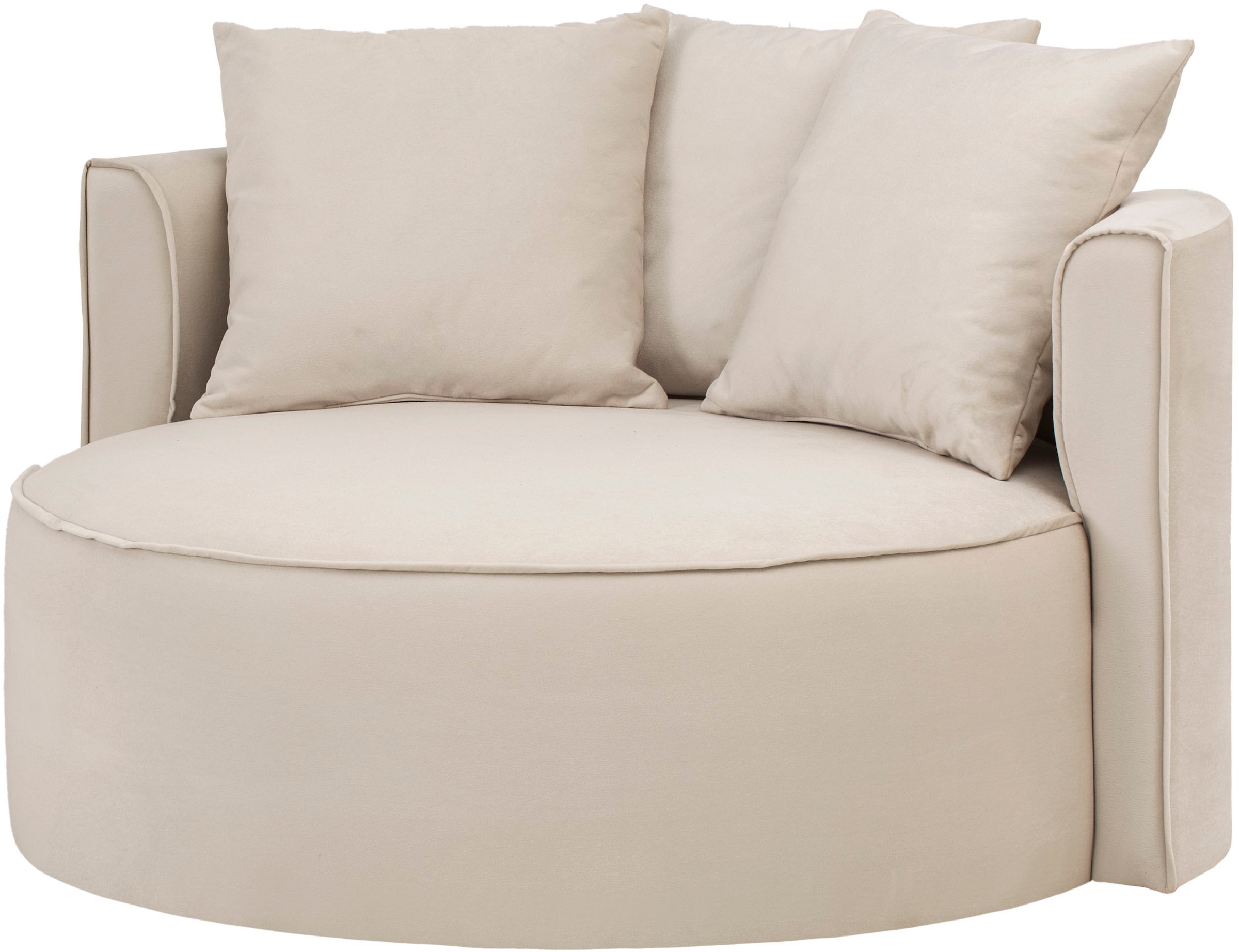 LeGer Home by Lena Gercke XXL-Sessel »Isalie, Sessel in modernen Farben, Lesesessel, Loveseat, Big-Sessel«, trendige Stoffe, mit 3 Zierkissen, große Sitzfläche, Hocker optional