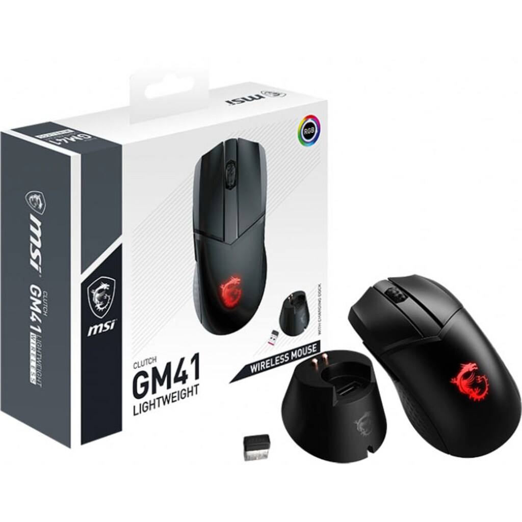 MSI Gaming-Maus »Clutch GM41 Lightweight wireless«, Funk