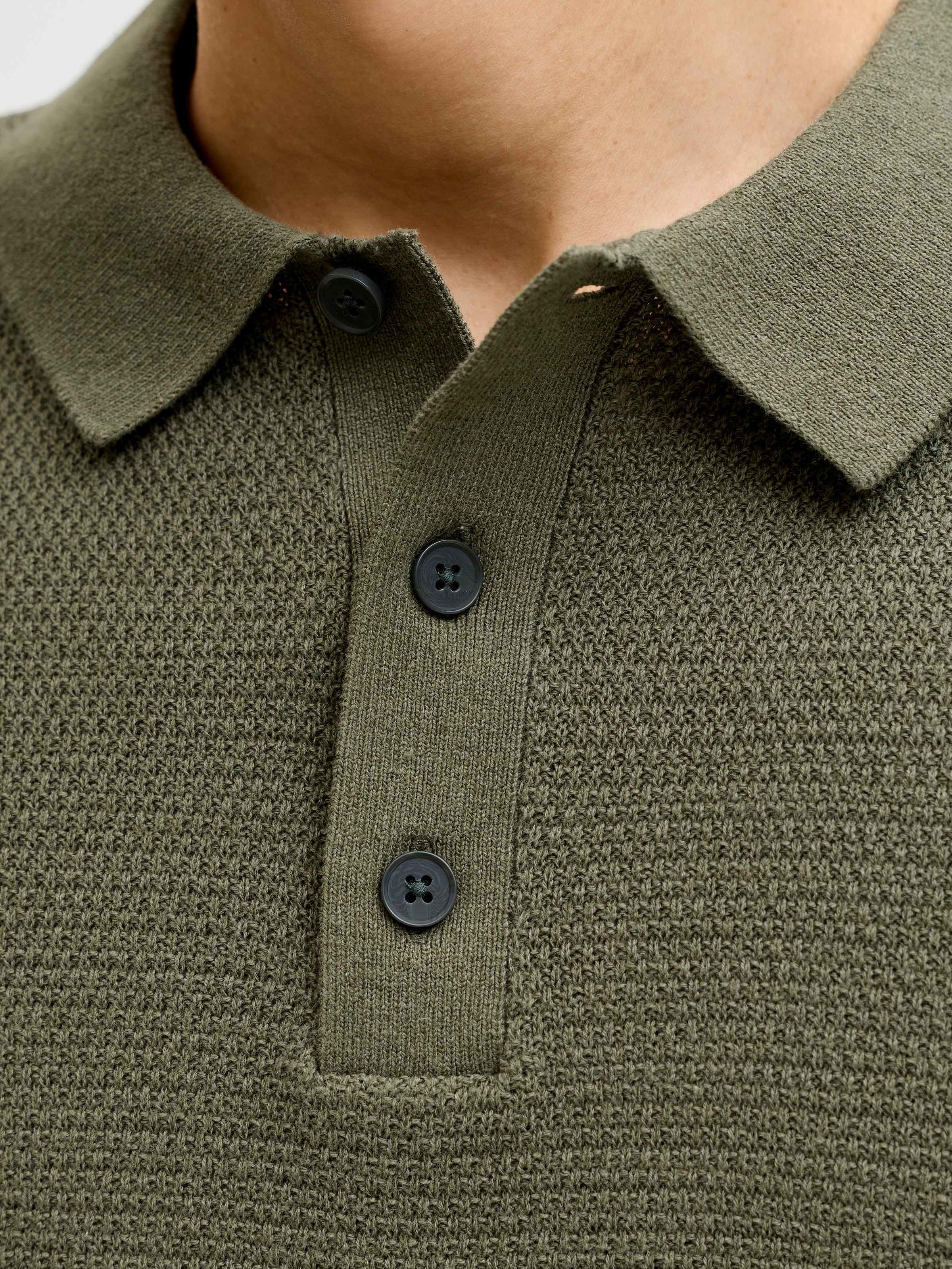 Jack & Jones Kurzarmpullover "JJEGEORGE KNIT POLO SS SN" mit Polo Kragen günstig online kaufen