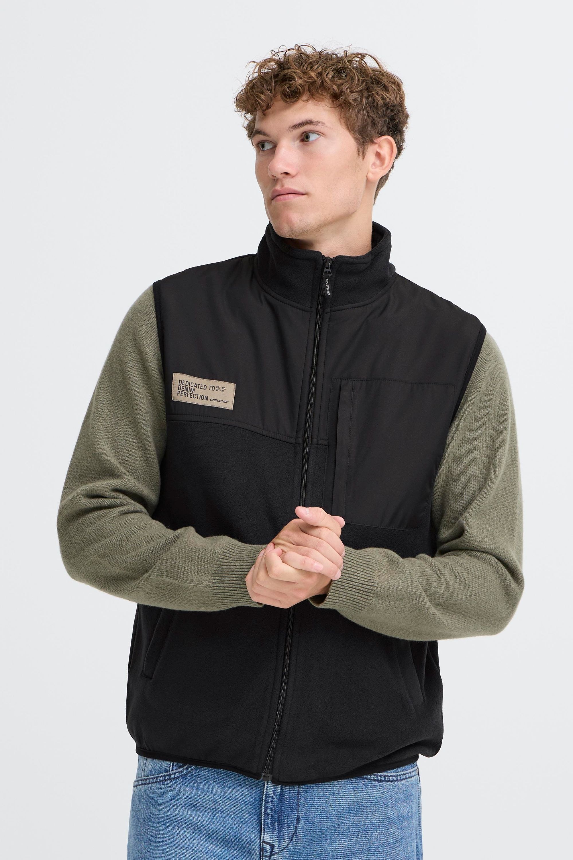 Blend Fleeceweste "BHMasis", Gemütliche Fleeceweste mit Stehkragen günstig online kaufen